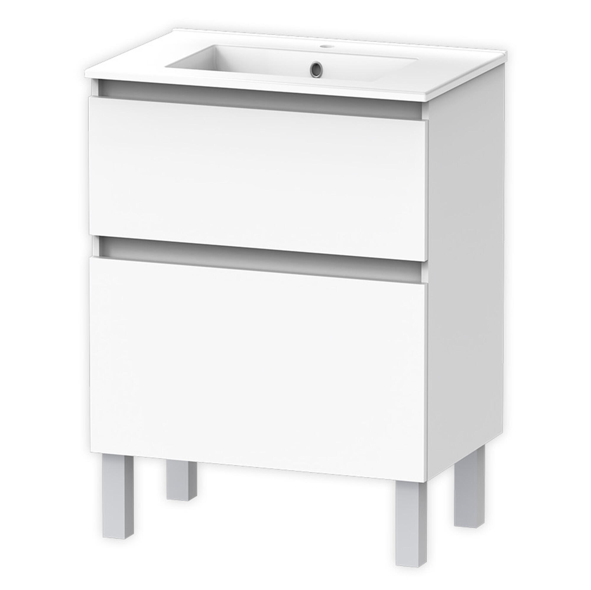 Mueble de baño con lavabo  Dalia blanco mate 60x39 cm - 3