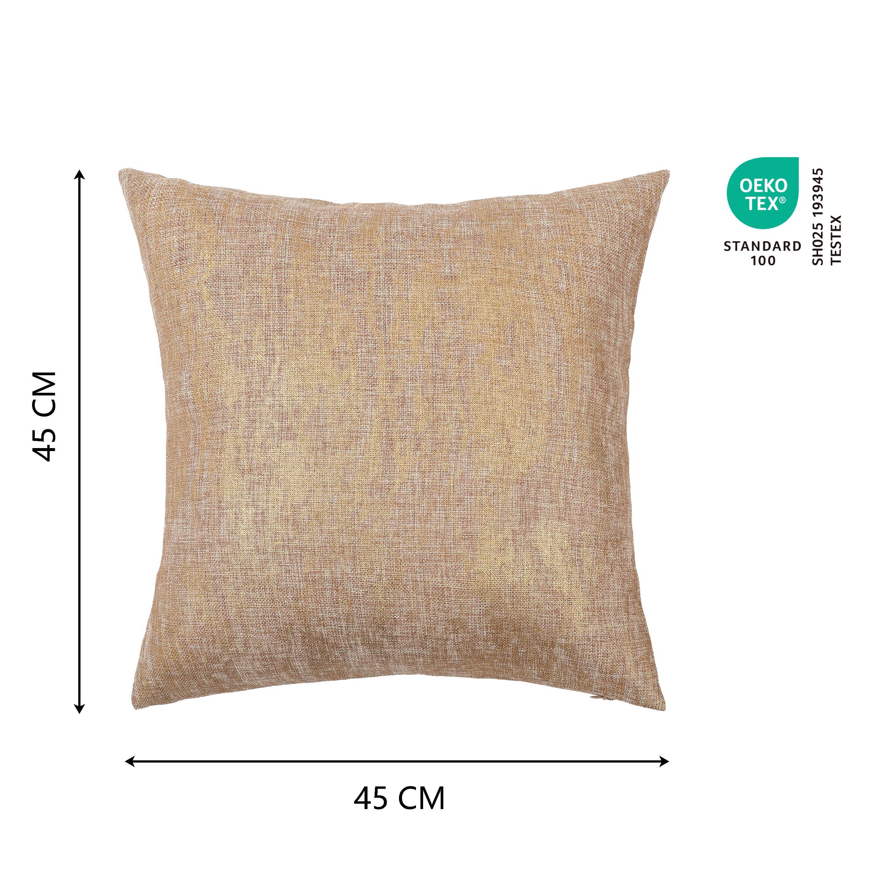 Housse de coussin Marble, jaune / doré, 45 x 45 cm, INSPIRE - 2