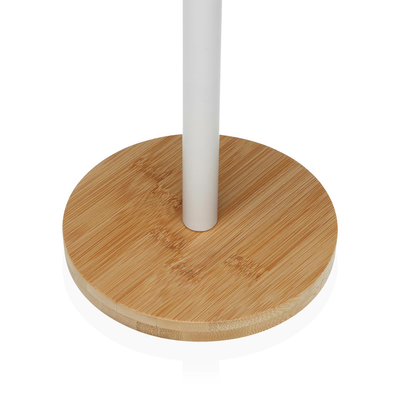 Portarrollo de reserva de papel higiénico blanco - 4