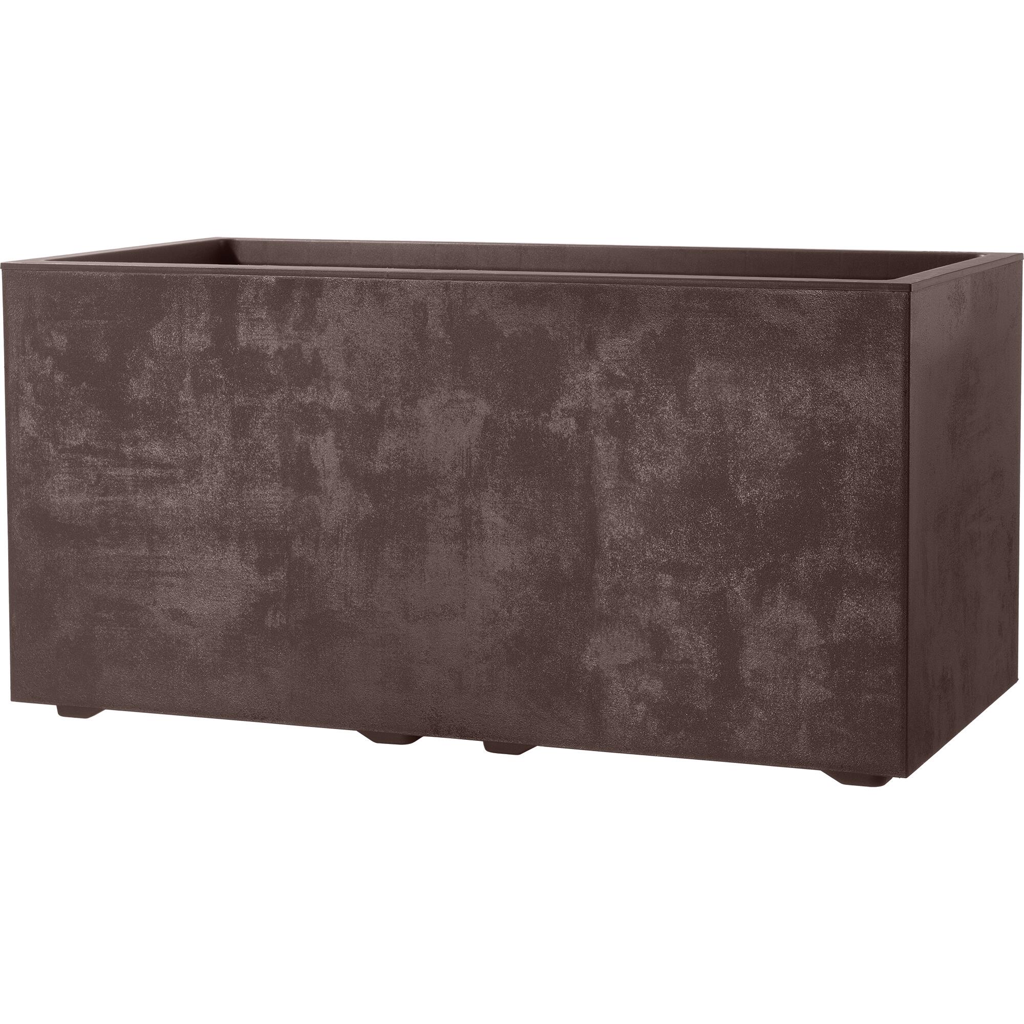 Jardinera auto riego de polipropileno millennium r marrón 78.5x39.1cm