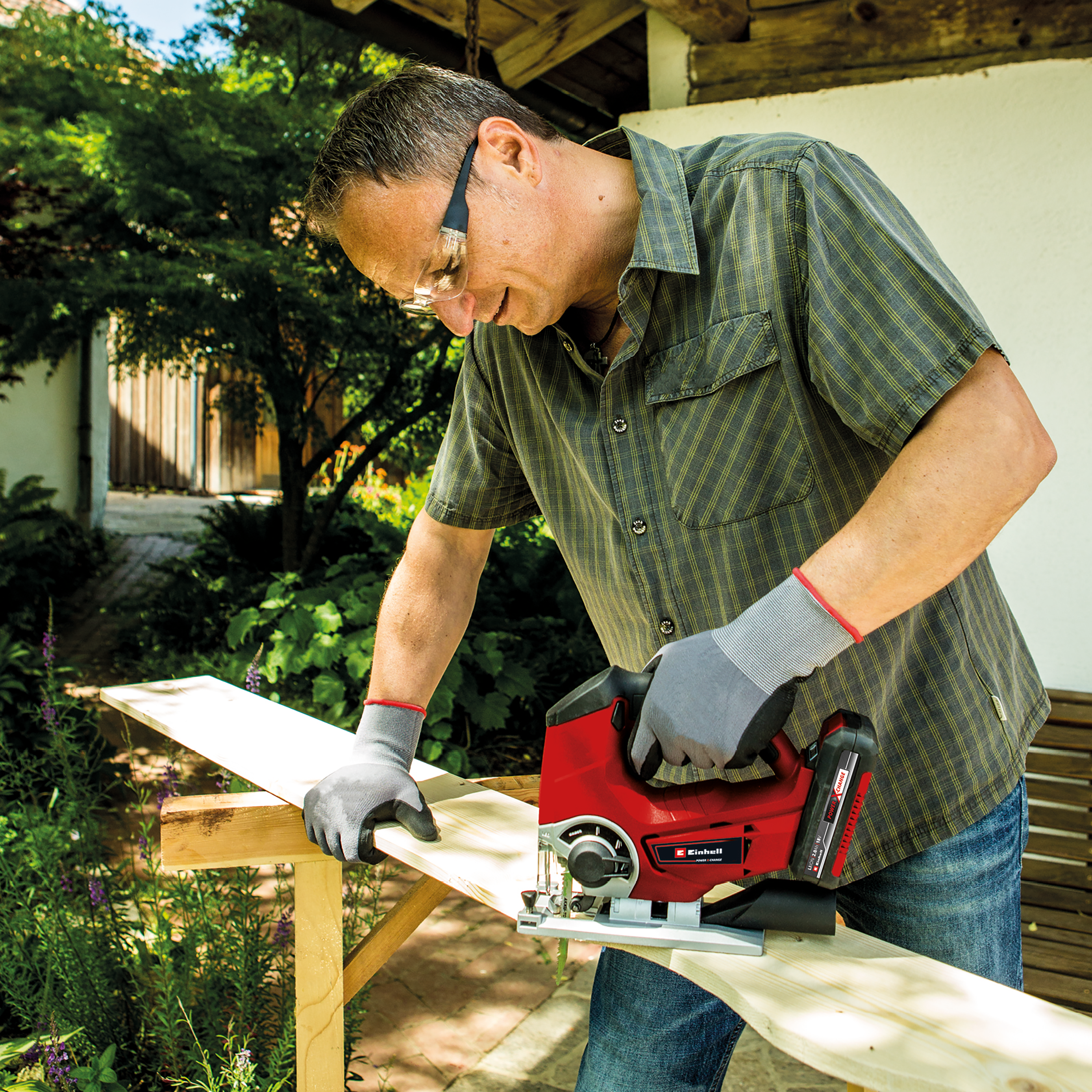 Sierra caladora EINHELL EXPERT TE-JS 18/800 + 4 Hojas Sierras - Sin batería - Compatible con Power X-Change - 2