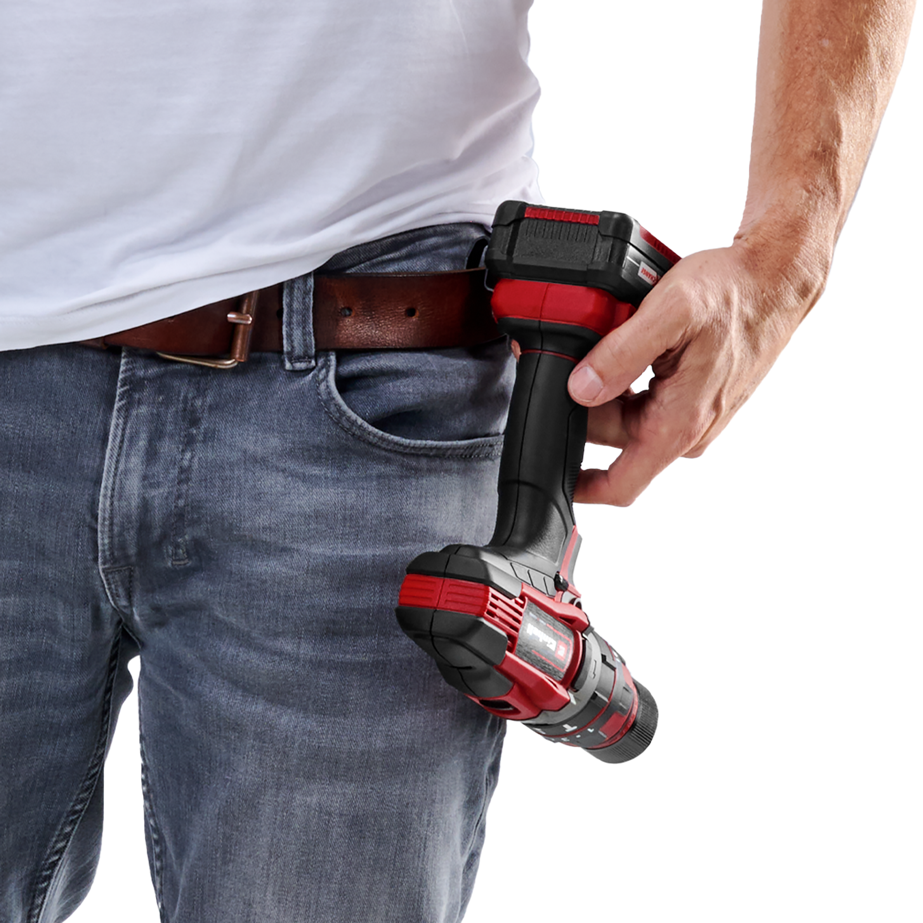 Taladro percutor a batería EINHELL 18V - 2 baterias - Tope de profundidad - Power X-Change TE-CD 18/50 Li-i +64 Kit - 3