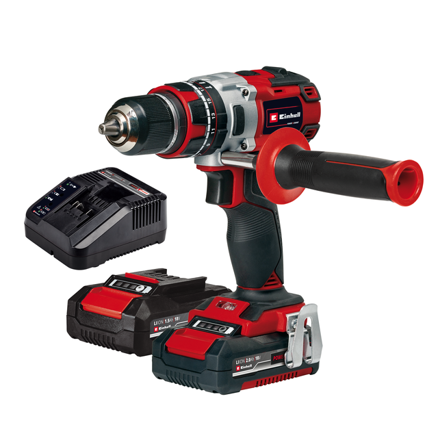 Trapano a percussione a batteria EINHELL TP-CD 18/80 Li-iBL 2x2Ah 18V 2Ah, 2 batterie + valigetta in plastica