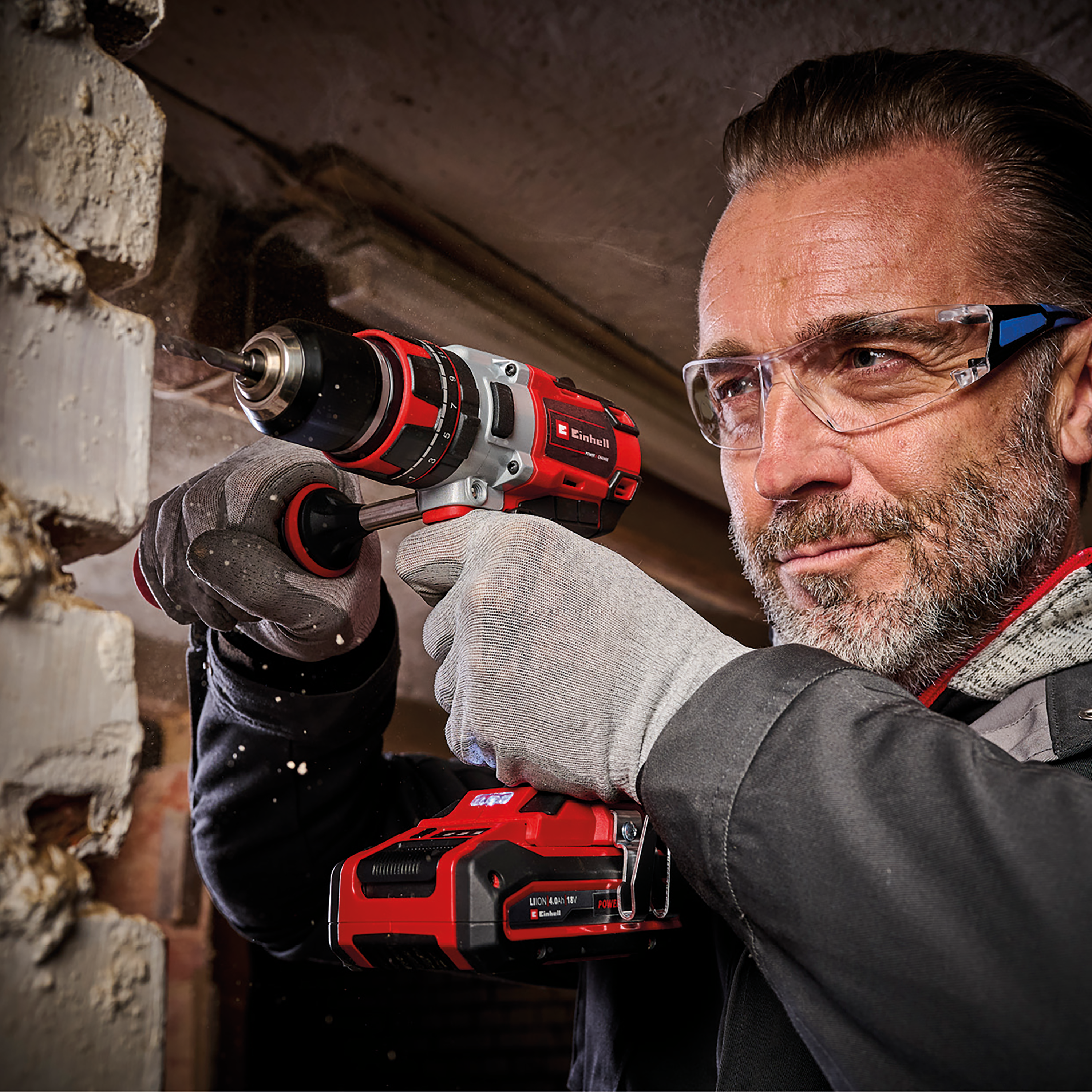 Trapano a percussione a batteria EINHELL TP-CD 18/80 Li-iBL 18V 2Ah, 2 batterie + valigetta in plastica - 2