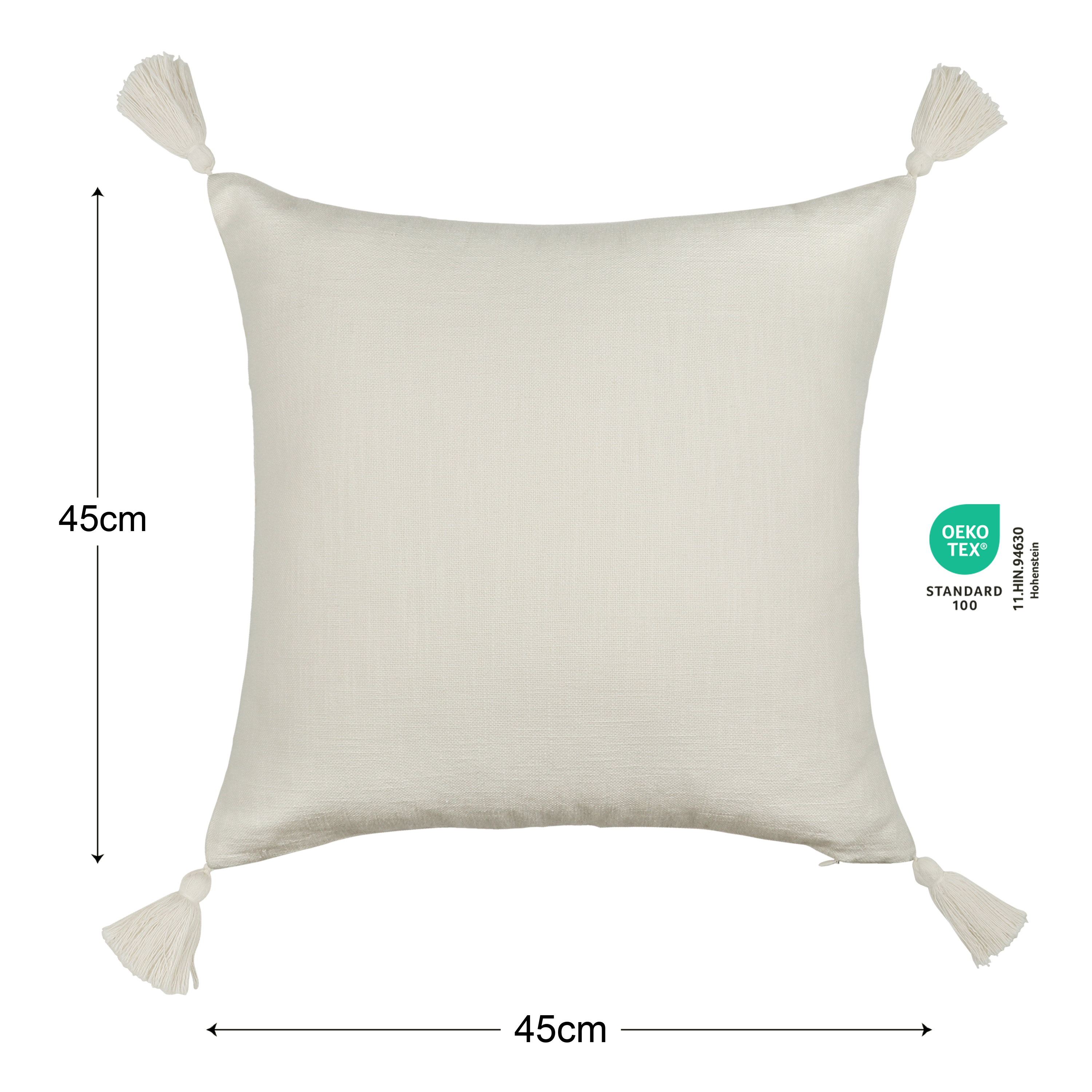 Fronha de almofada Bryan 45x45cm creme Inspire - 3