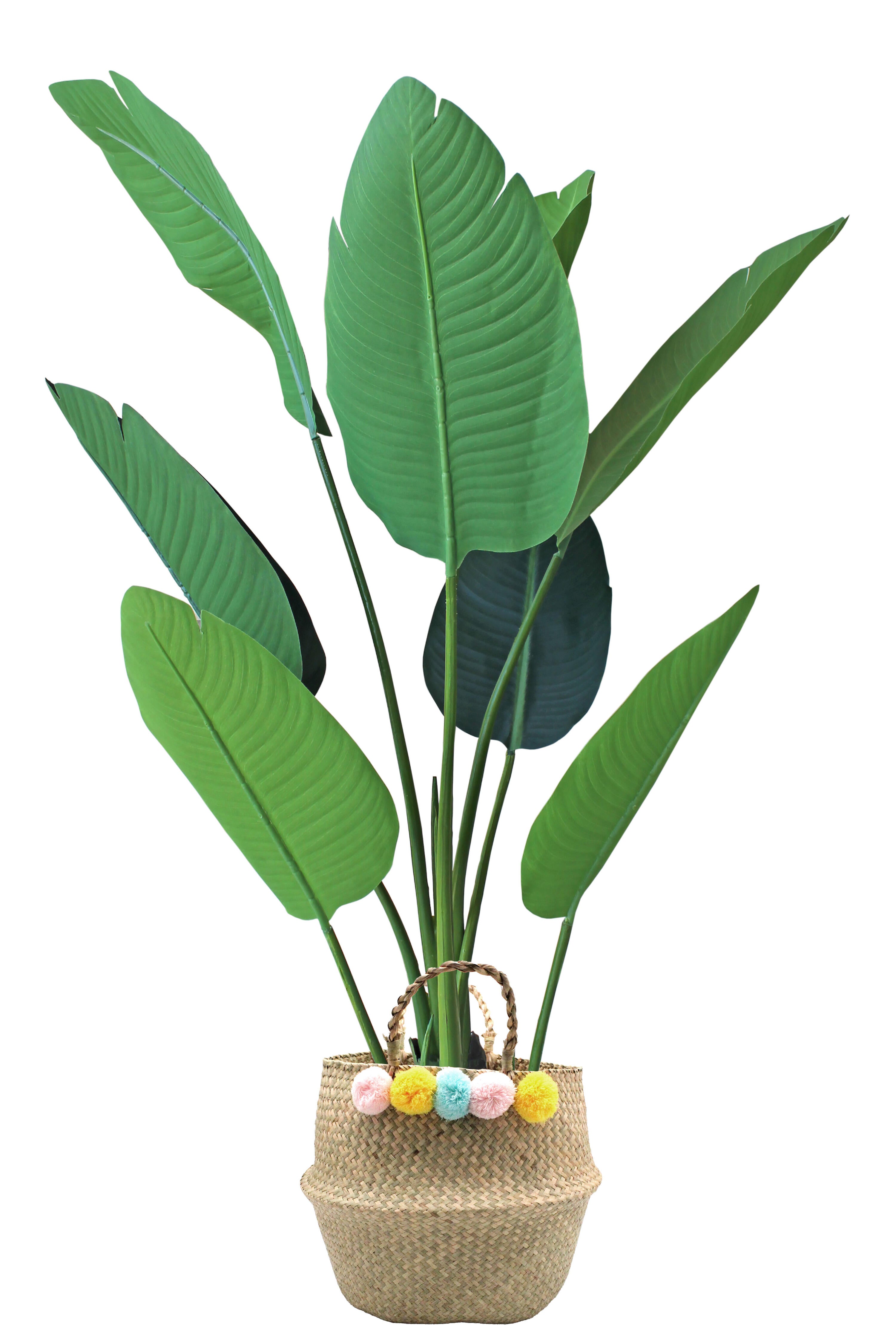 Sinder  Planta Artificial En Maceta De Mimbre De 120X70cm , Leroy Merlin