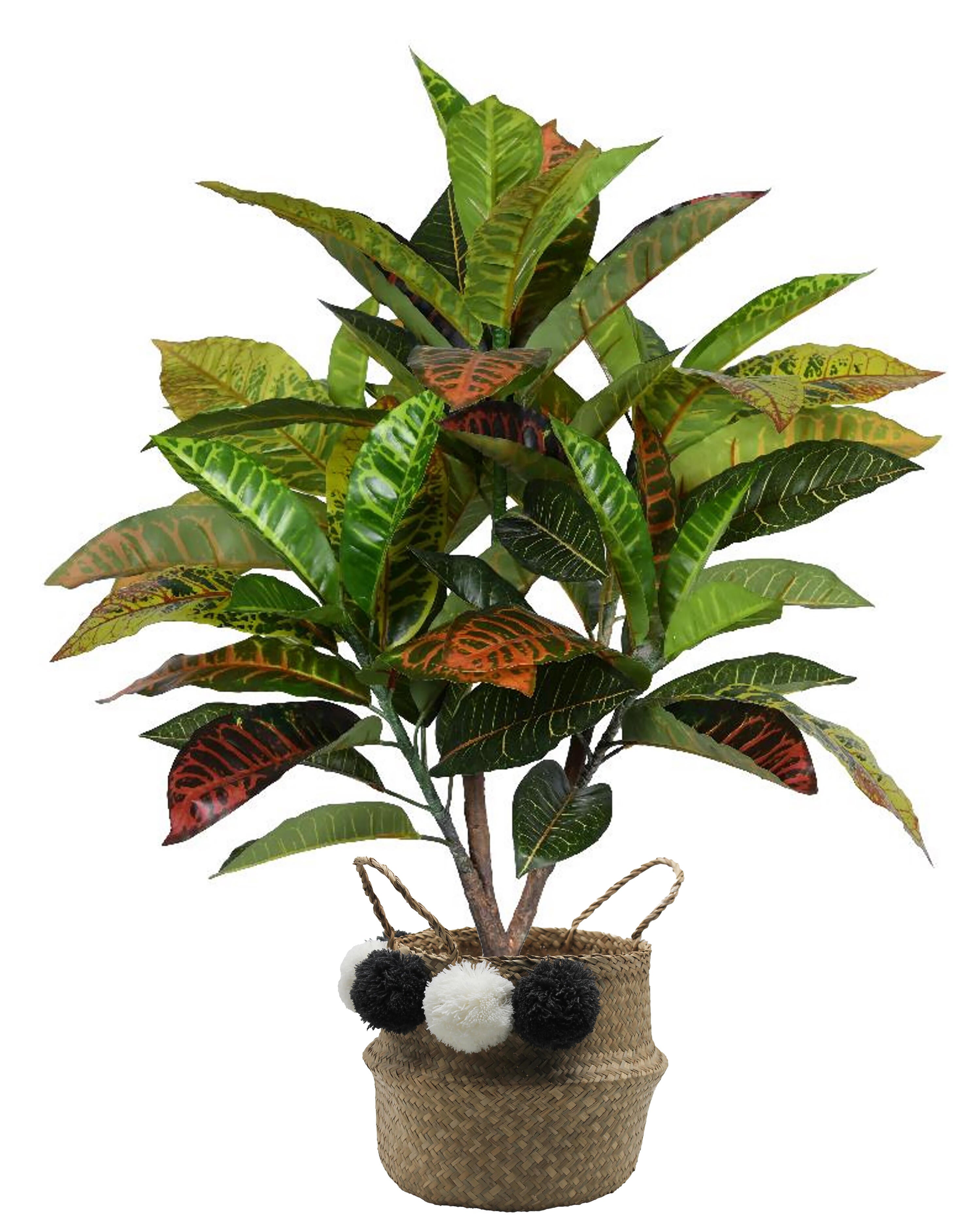 Sinder  Planta Artificial En Maceta De Mimbre De 77X40cm , Leroy Merlin