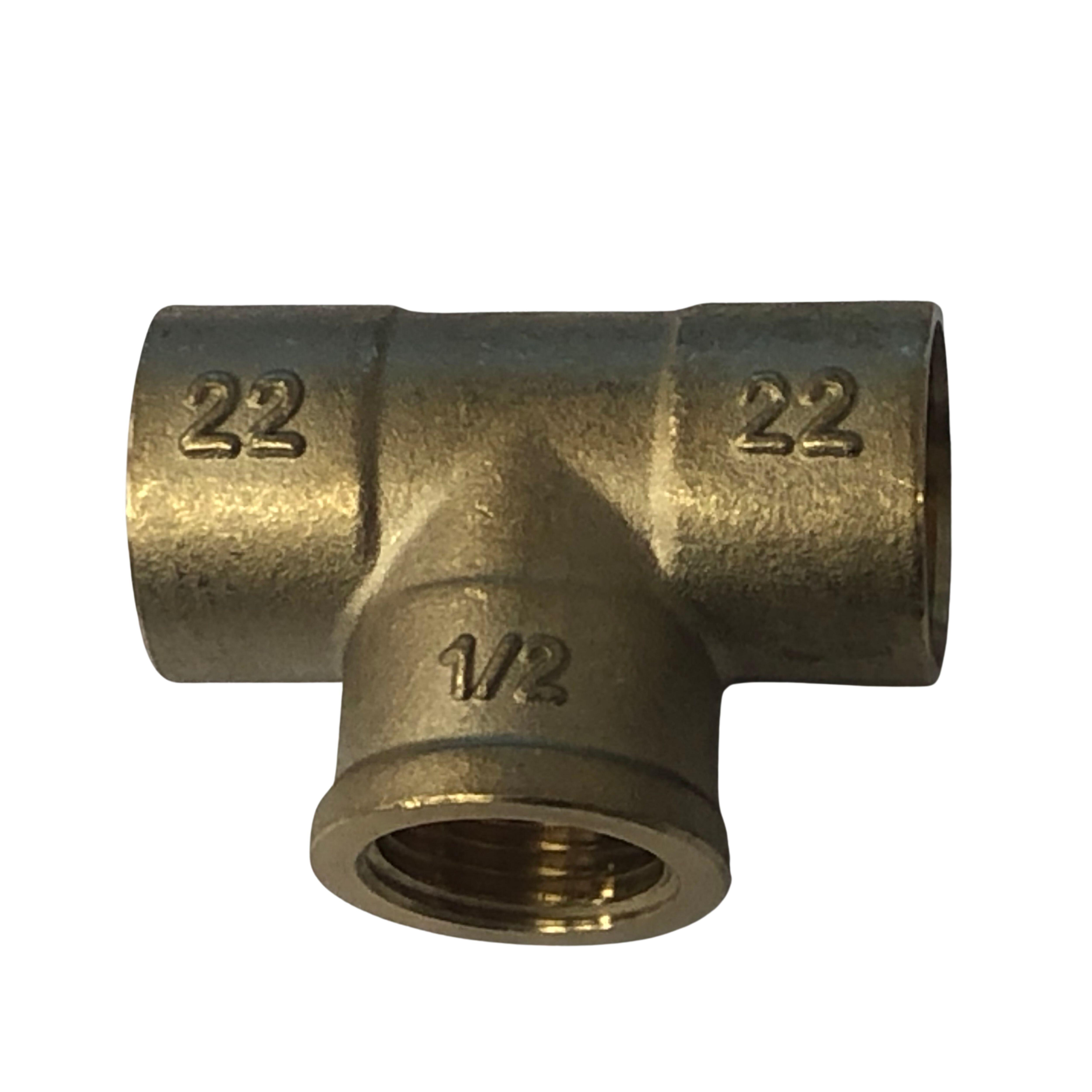 TE LATÓN 22MMX1/2
