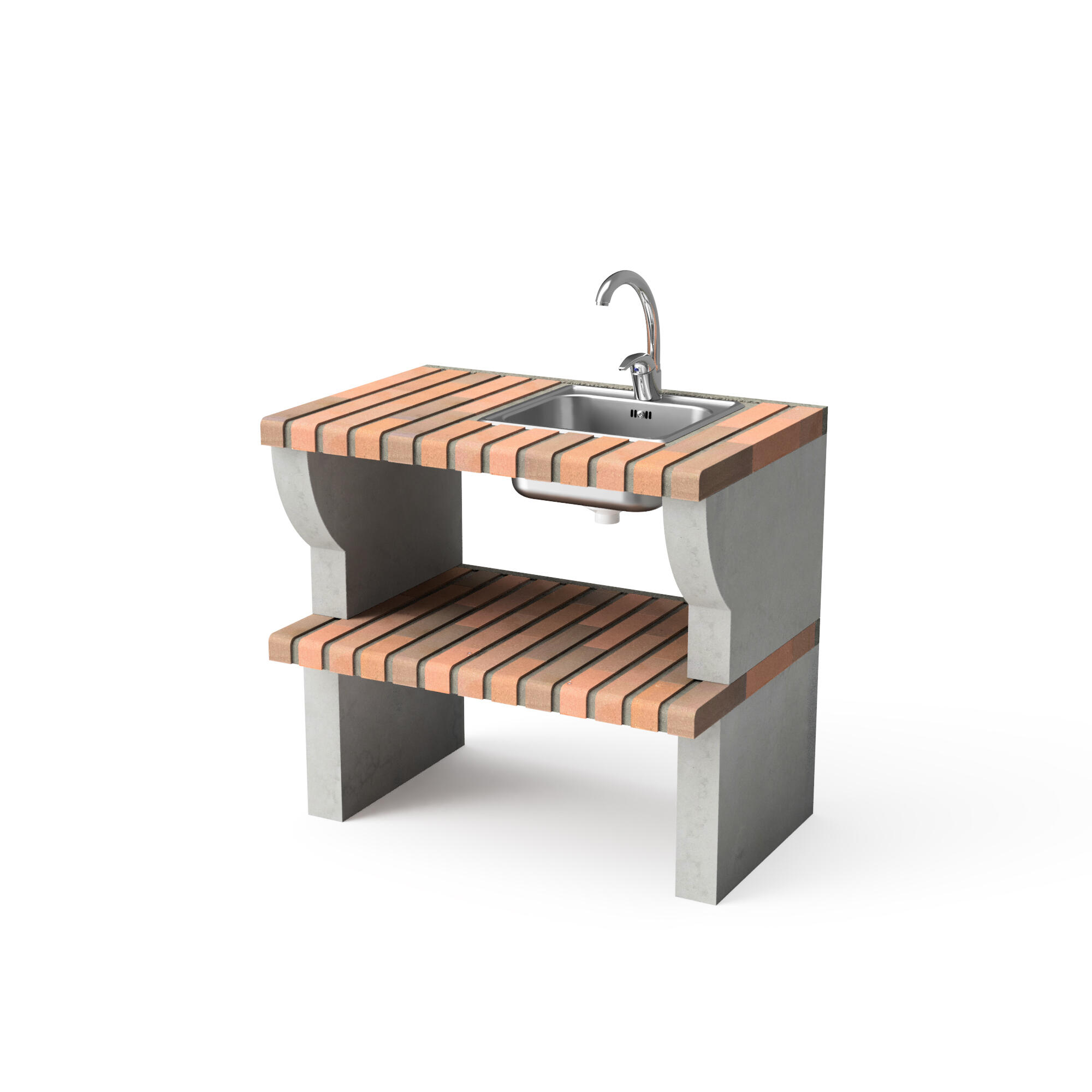 Módulos adicionales para cocina al aire libre palermo plus fregadero y grifo