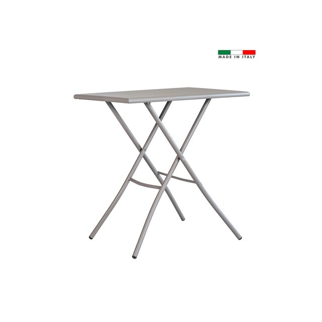 Tavolo da pranzo per giardino pieghevole Gaia FIAM struttura e superficie in acciaio marrone per 2 persone 70x50cm