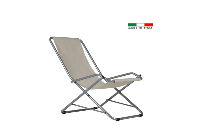 Sedia Da Spiaggia VILLEY Pieghevole Con Schienale Alto E Portabicchieri - Verde - Foto 2
