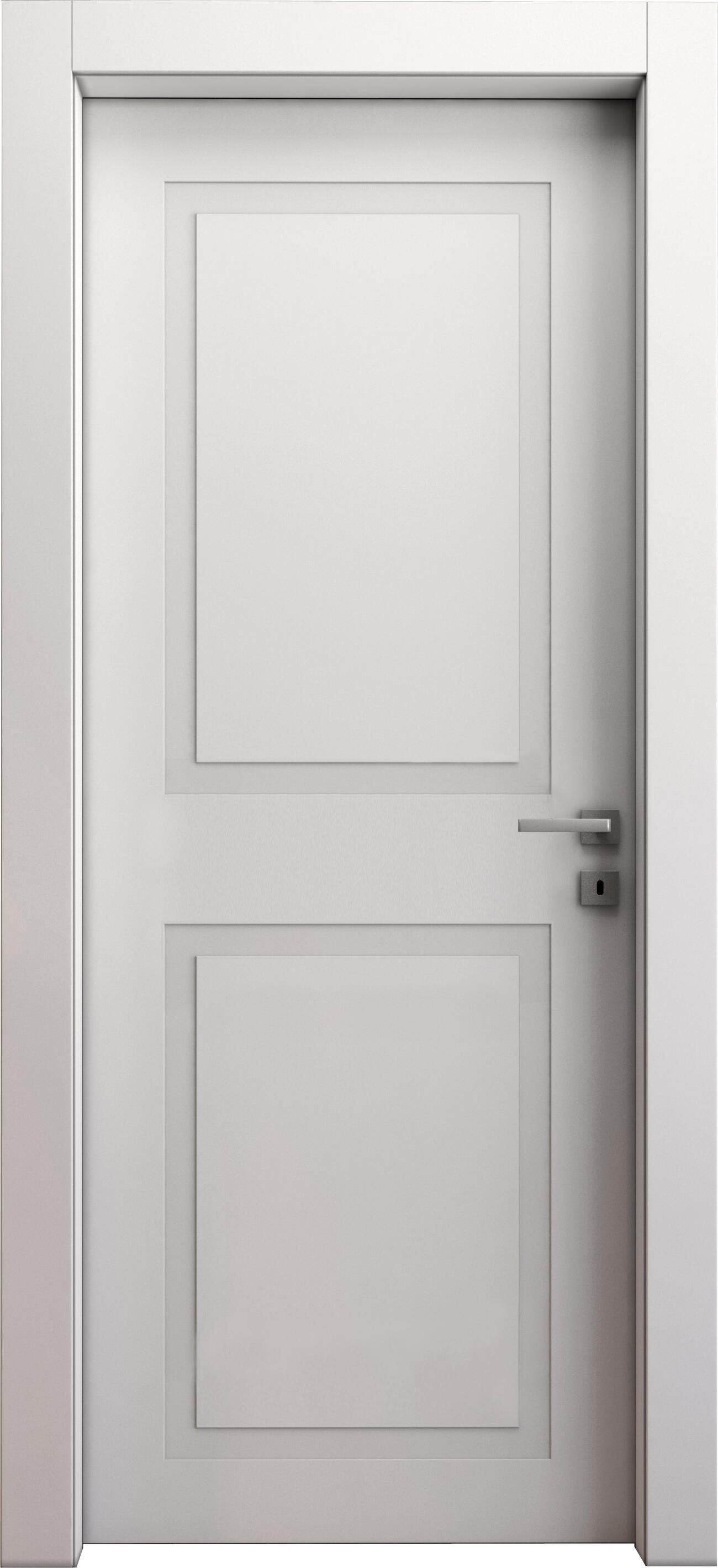 Porta interna a battente Monaco in legno colore bianco, L 80 x H 210 cm, apertura reversibile - 5