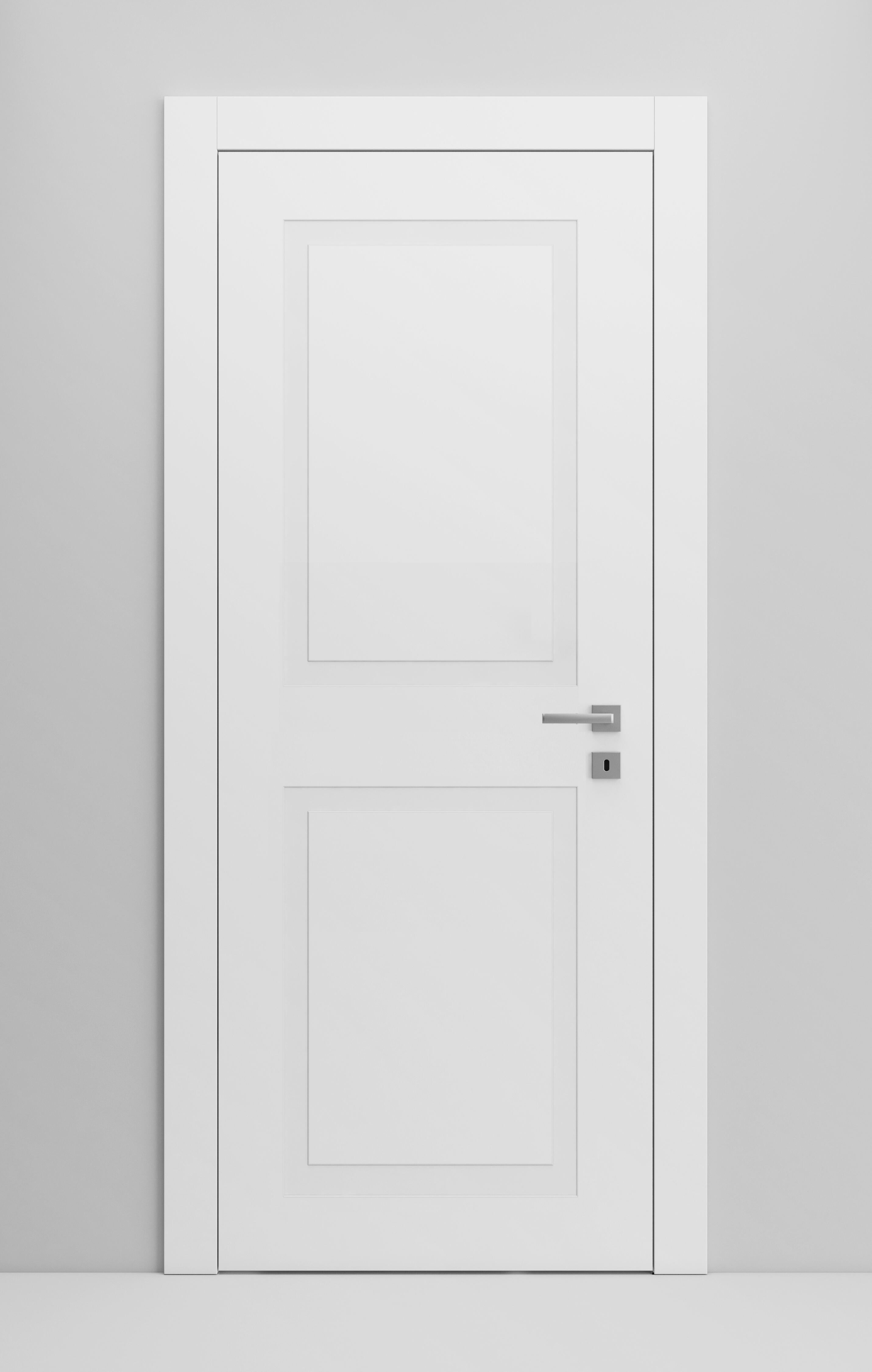 Porta interna a battente Monaco in legno colore bianco, L 80 x H 210 cm, apertura reversibile - 4