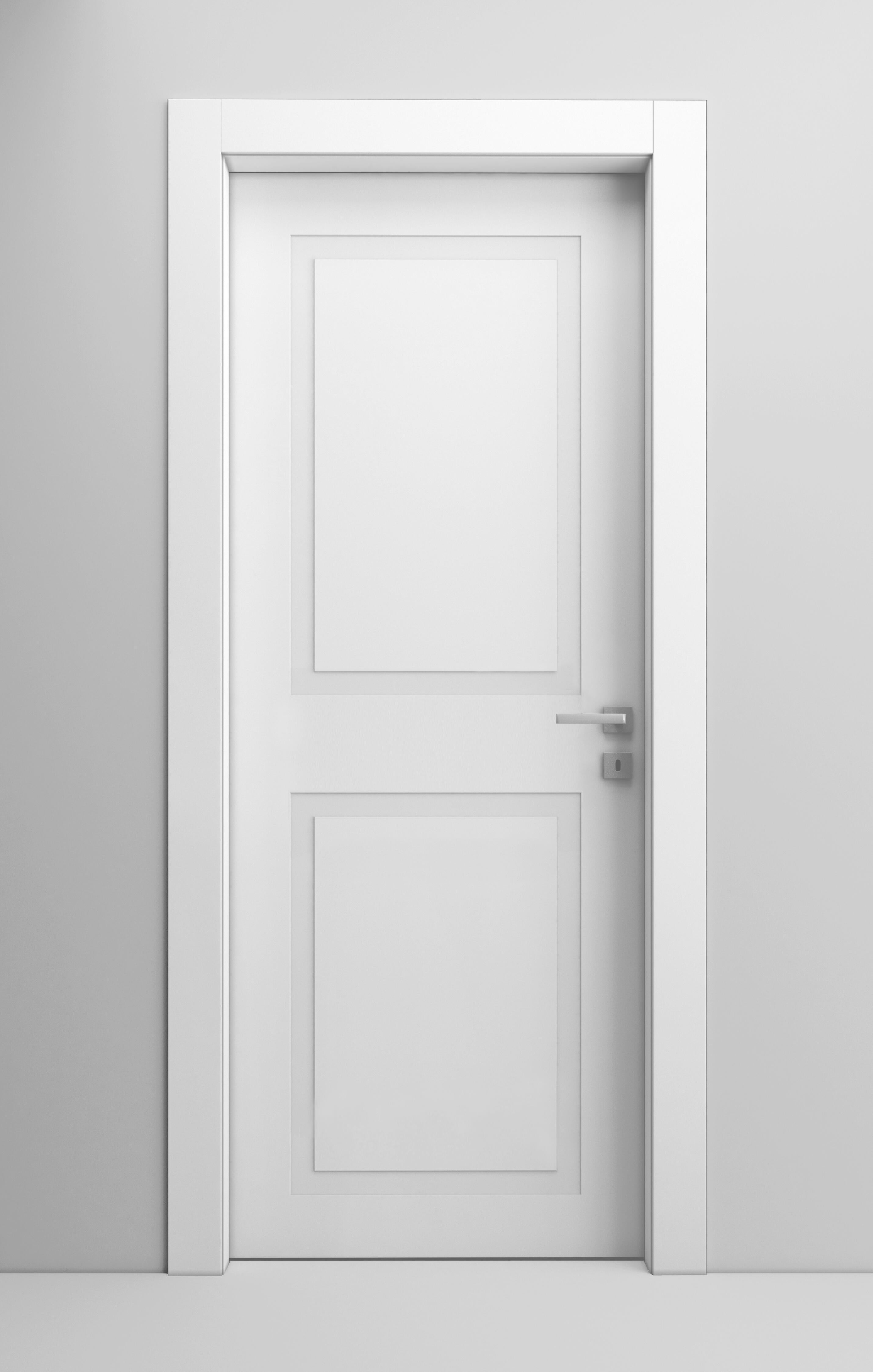 Porta interna a battente Monaco in legno colore bianco, L 80 x H 210 cm, apertura reversibile - 3
