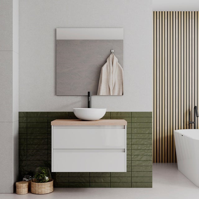 Mueble de baño Andrea blanco 80x45 cm (lavabo no incluido)