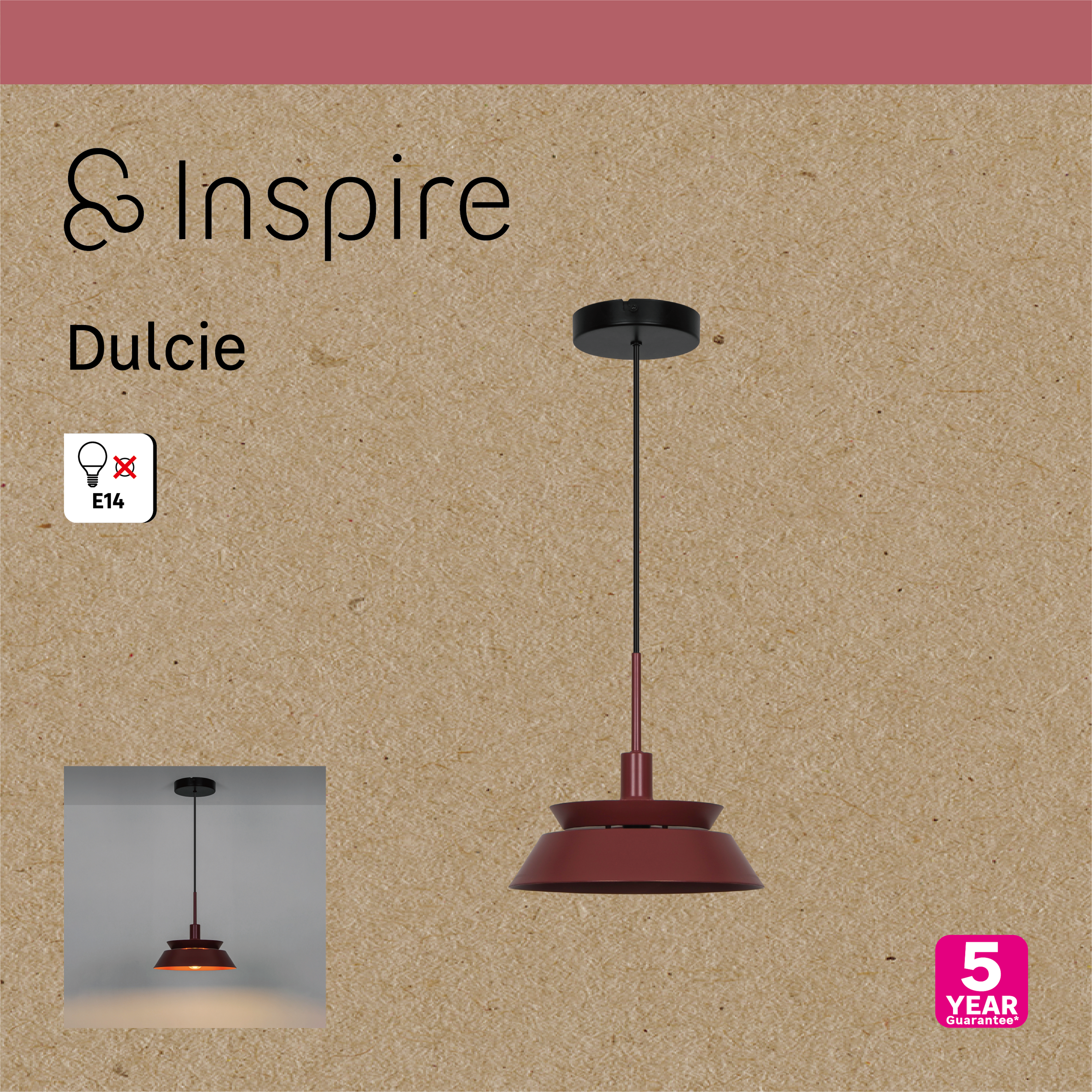 Lampa wisząca Dulcie bistro E14 Inspire - 9