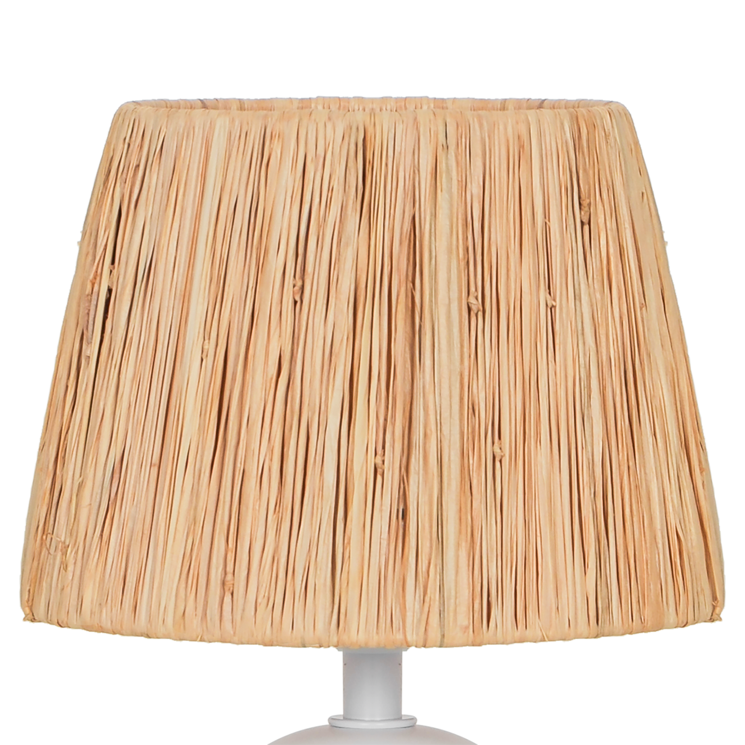 Lampka stołowa Poki E14 biała rafia Inspire - 9