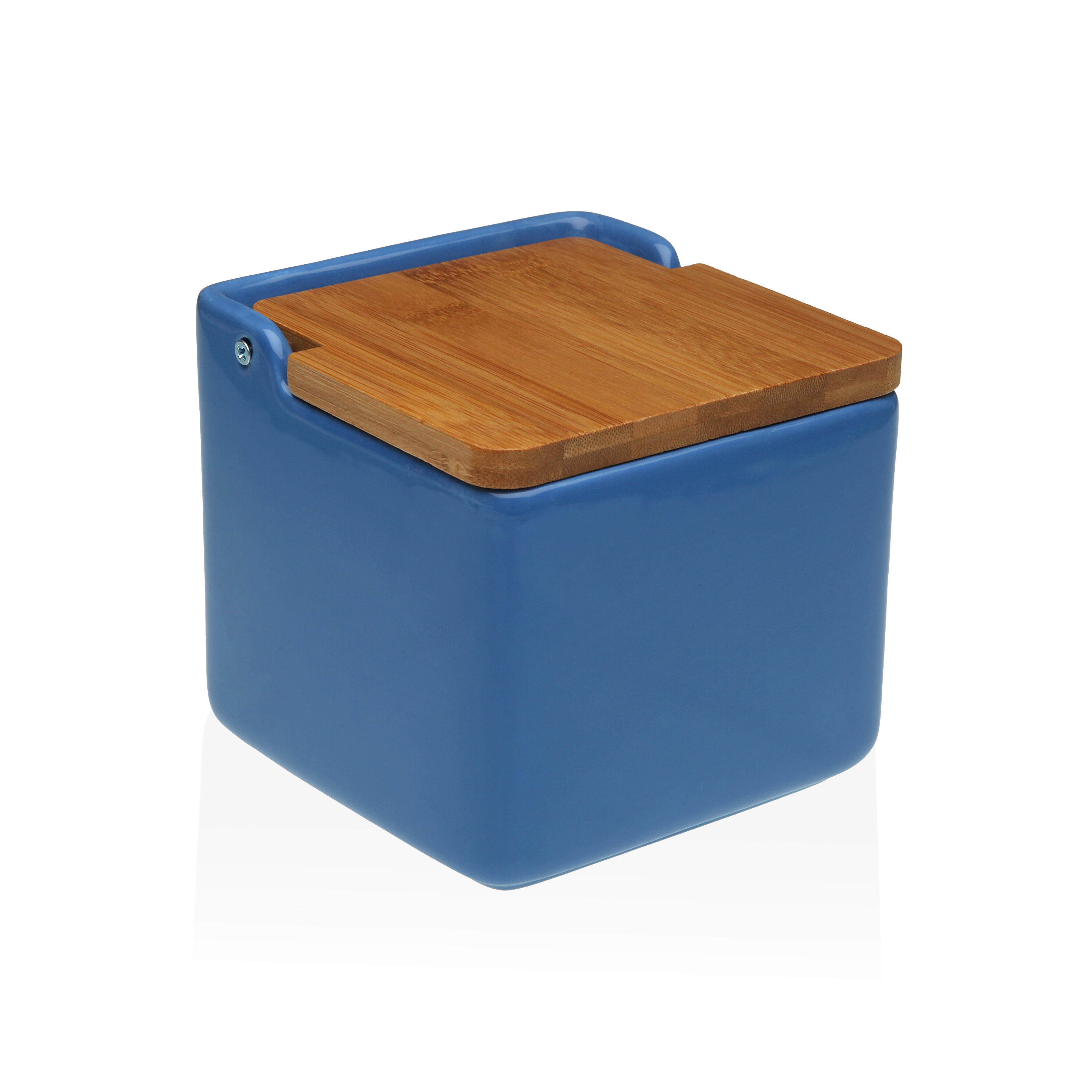 Salero con tapa de bambú versa azul