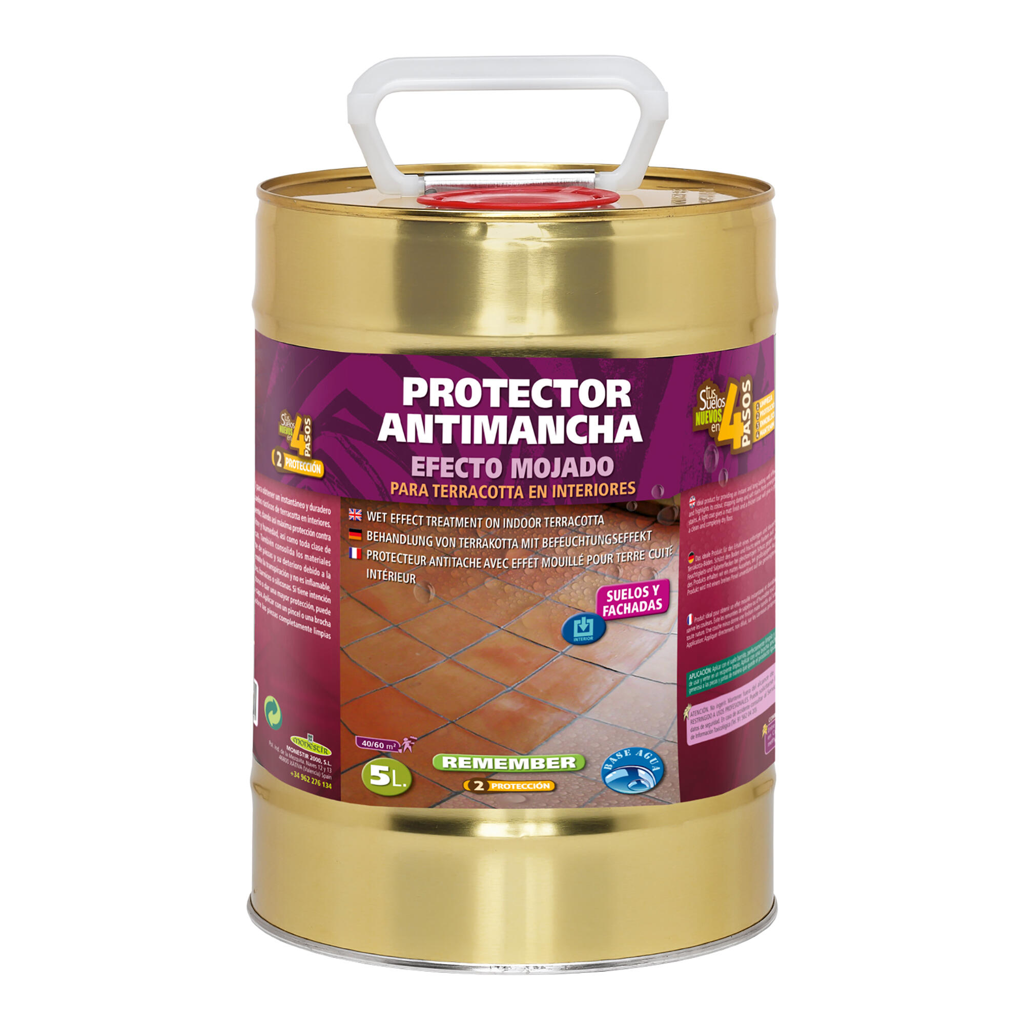 Remember protector terracota interior efecto mojado monestir 5l
