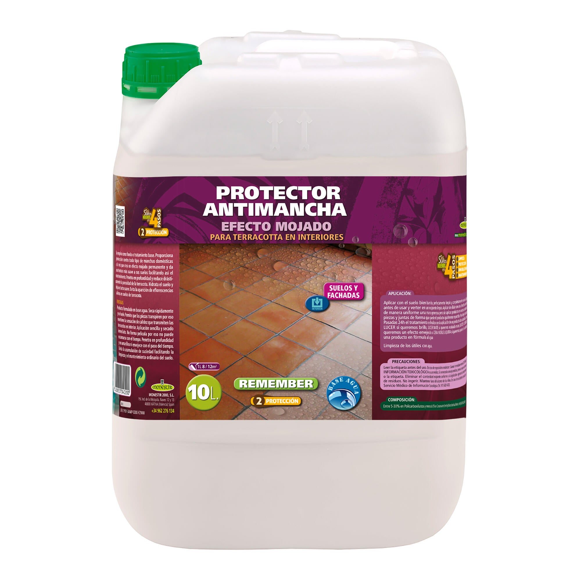 Remember protector terracota interior efecto mojado monestir 10l