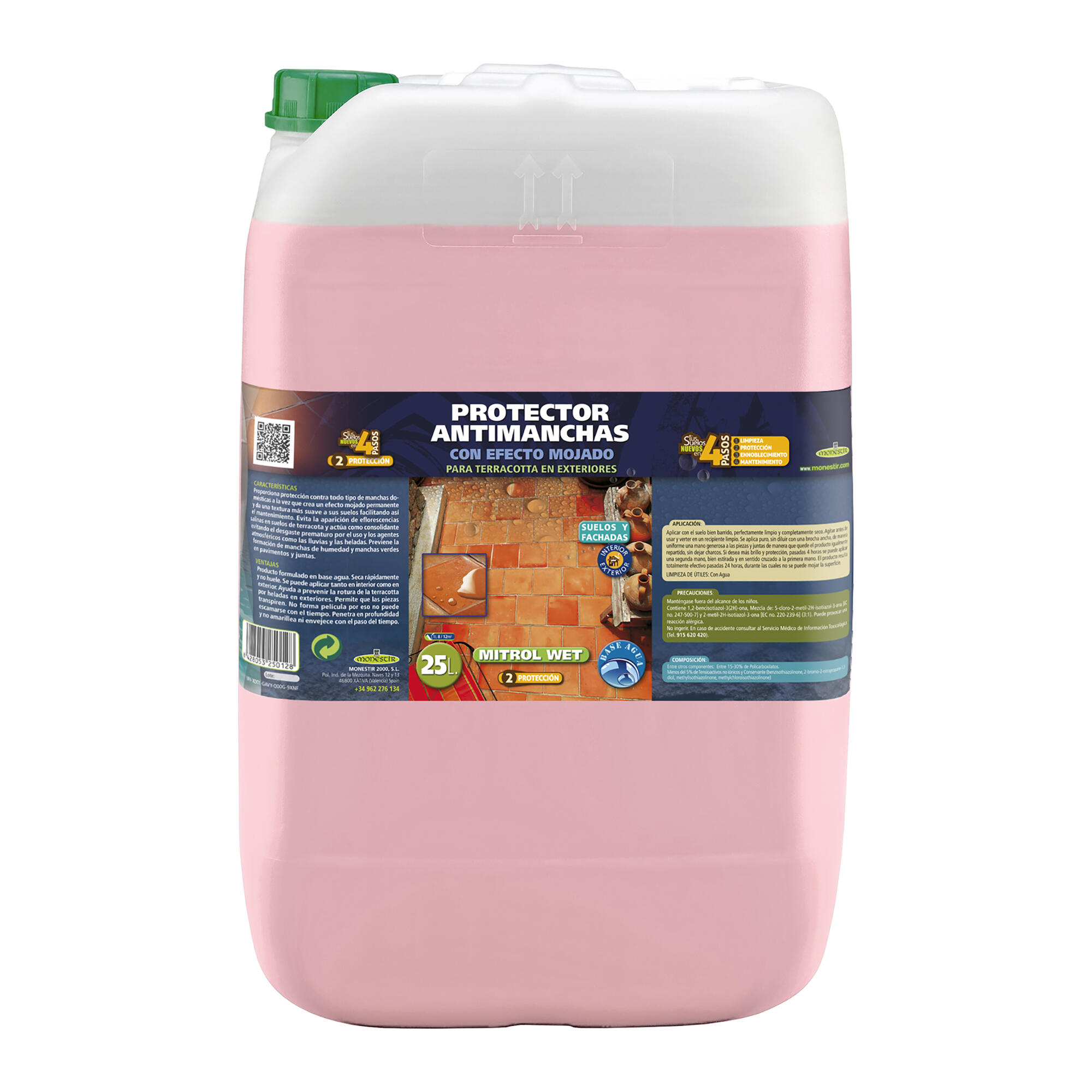Mitrol wet protector terracota exterior efecto mojado monestir 25l