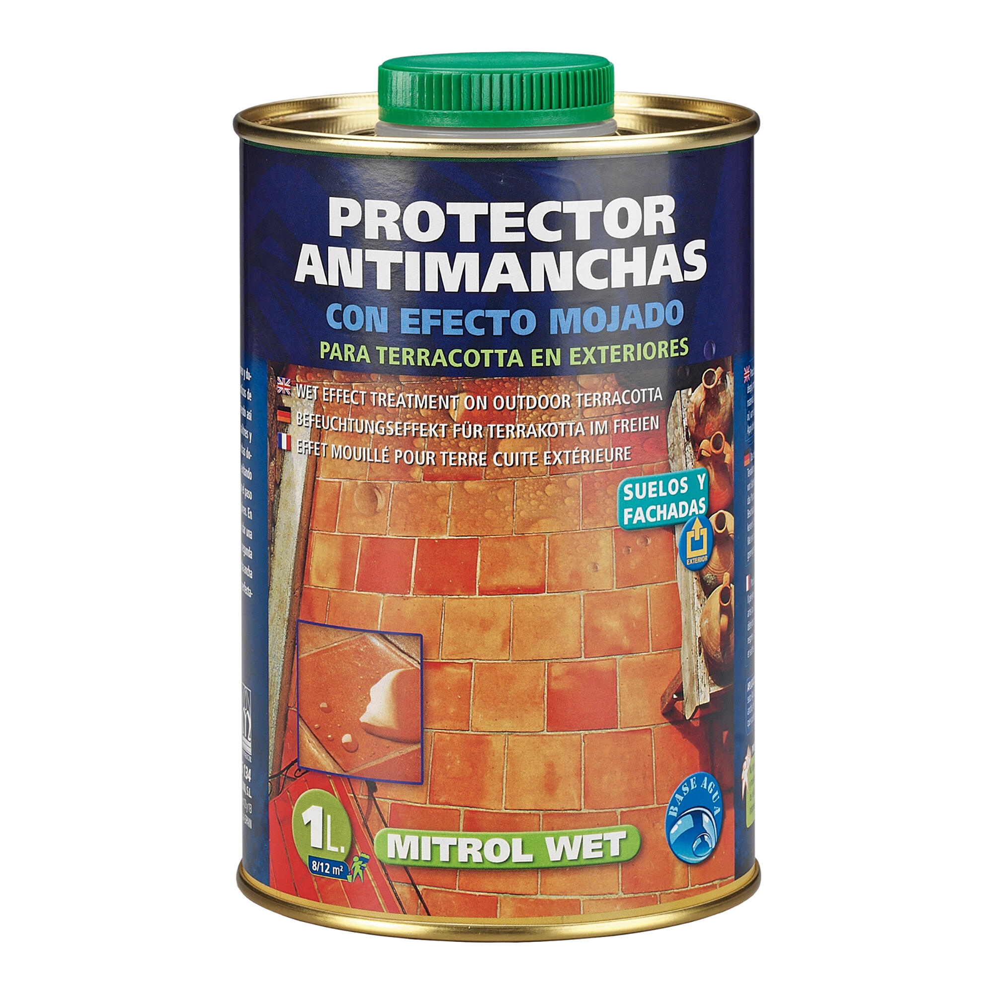 Mitrol wet protector terracotta exterior efecto mojado monestir 1l
