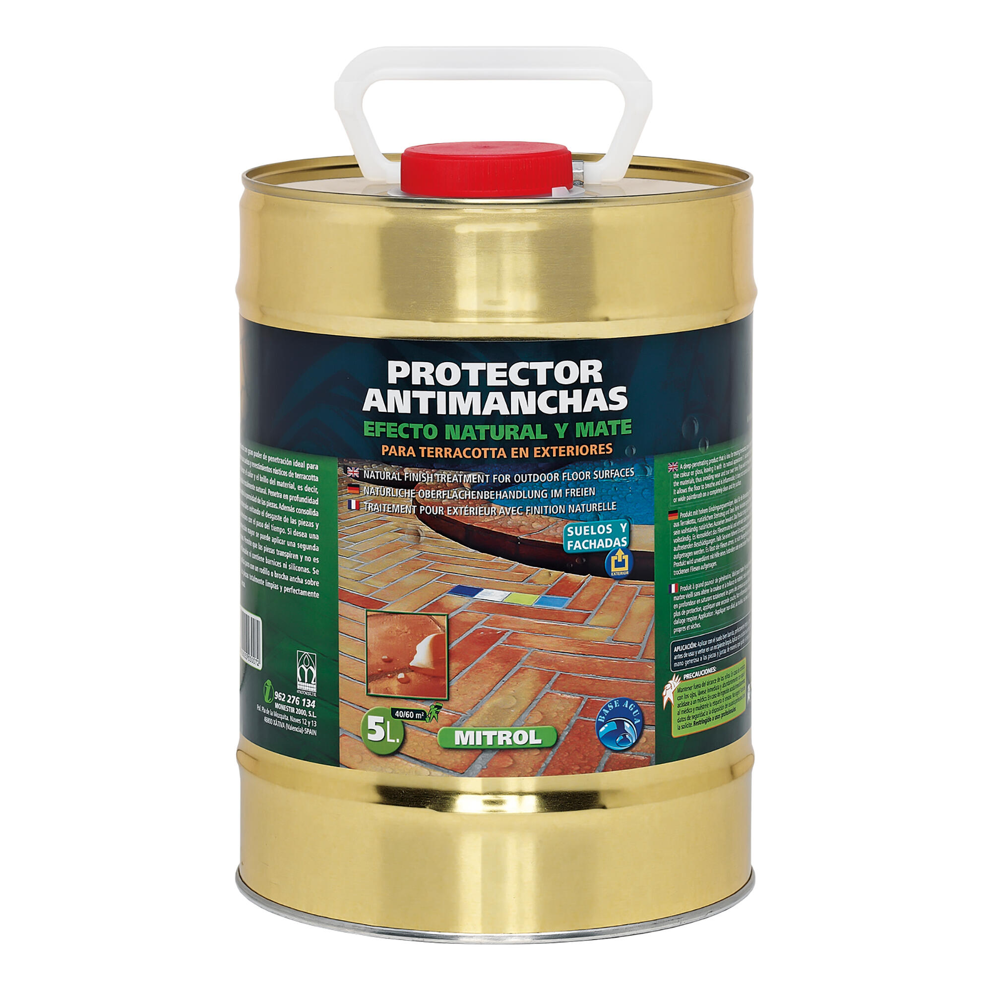 Mitrol protector natural terracota exteriores monestir 5l