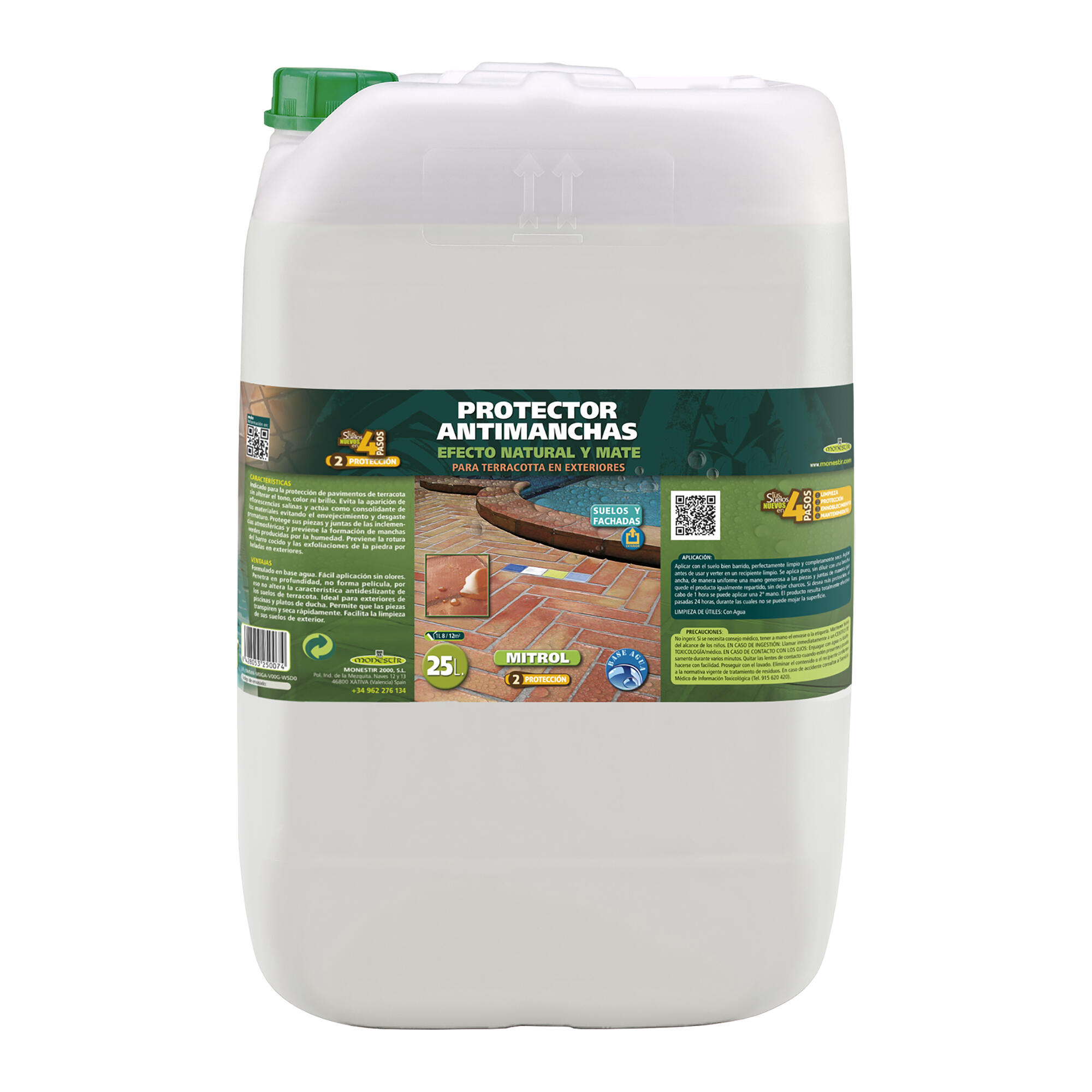 Mitrol protector natural terracota exteriores monestir 25l
