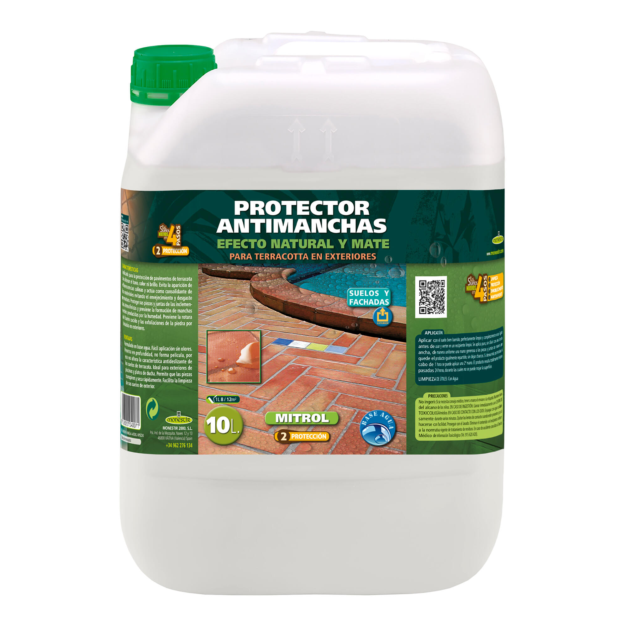 Mitrol protector natural terracota exteriores monestir 10l