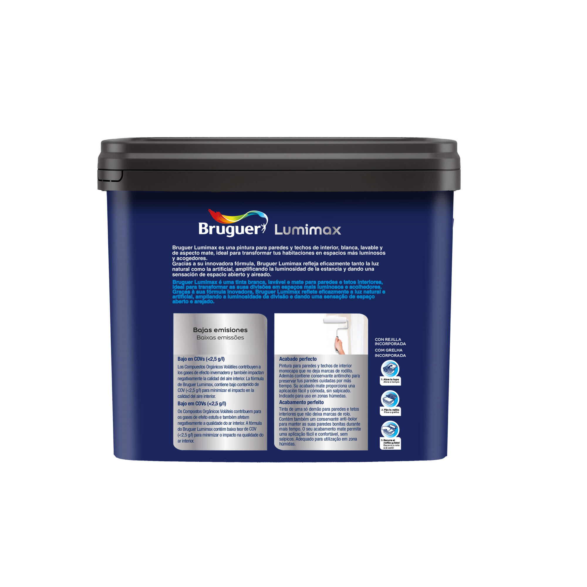 Pintura de interior BRUGUER LUMIMAX 10L color blanco mate 10L para paredes y techos - 8