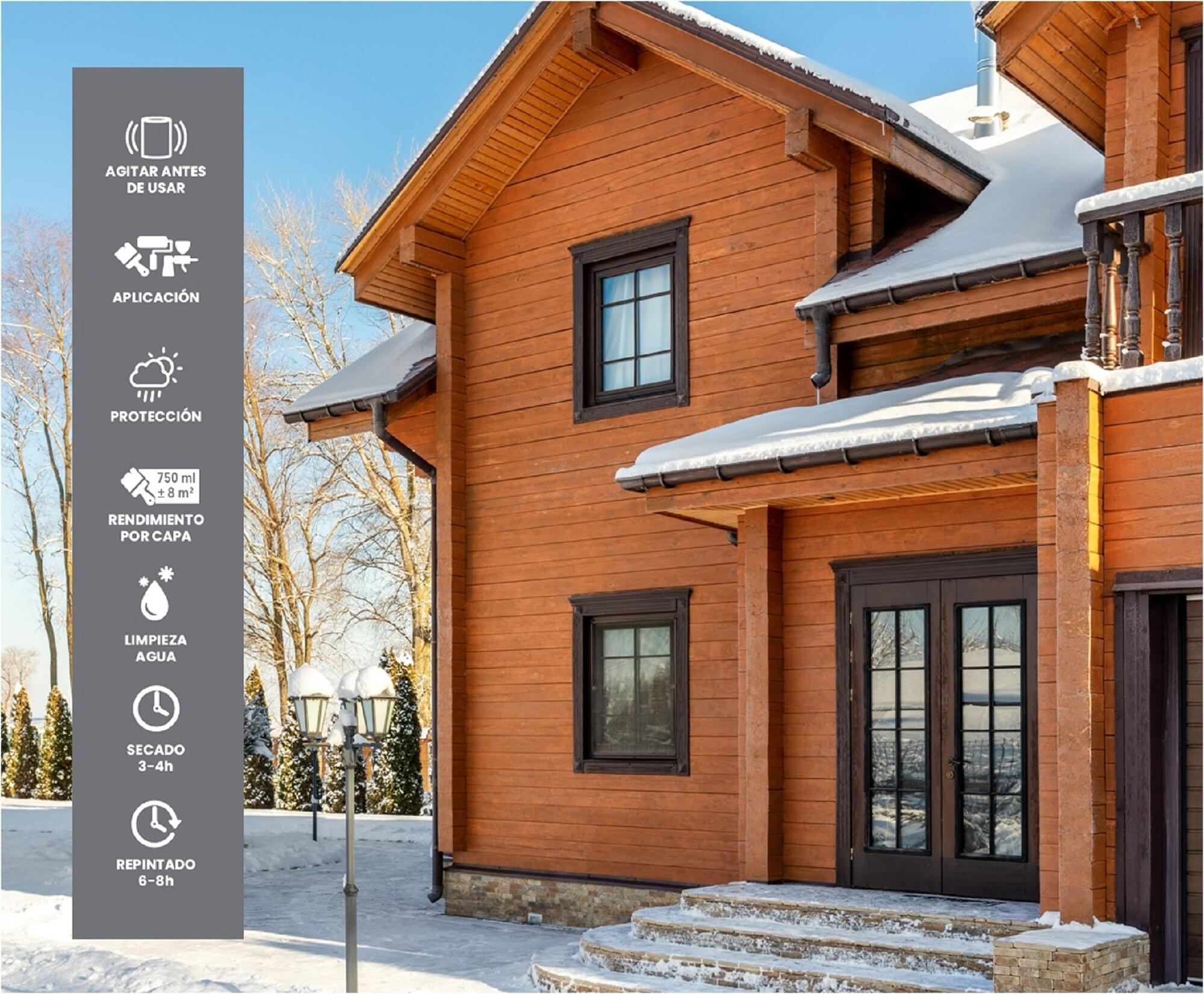 Protector madera exterior color nogal para caseta de jardín, mobiliario, puerta, ventana PROMADE mate 4L base agua - 10