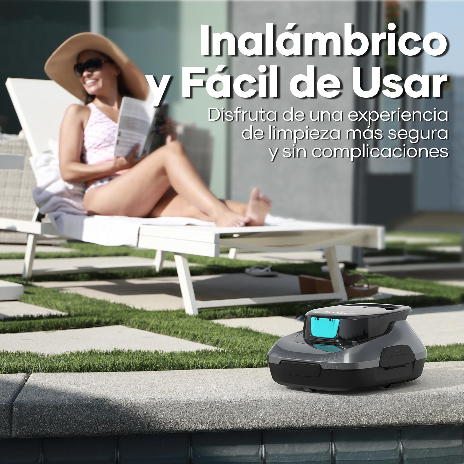 Robot limpa fundos piscina a bateria plano 4500L 180 min Scuba S1 Aiper 2025 - 7
