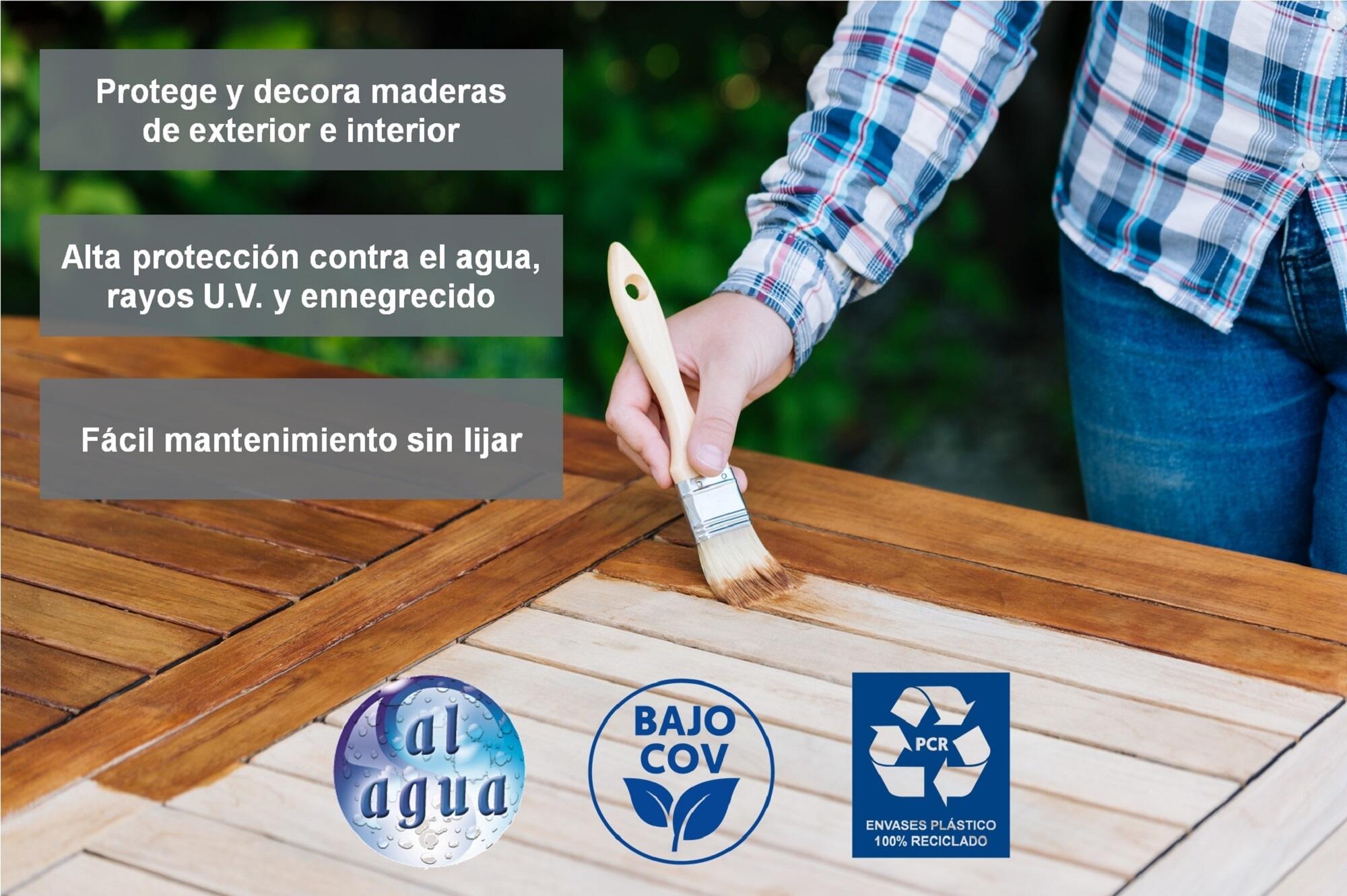 Protector madera exterior color nogal para caseta de jardín, mobiliario, puerta, ventana PROMADE mate 4L base agua - 9