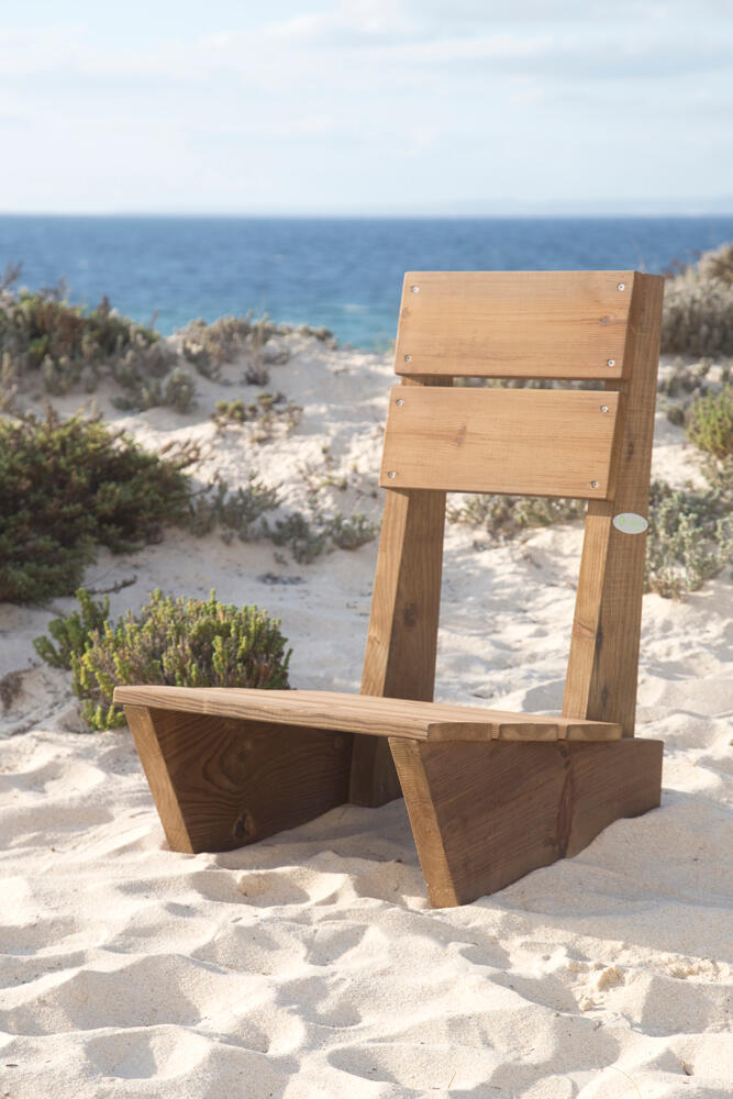 Silla de madera sunset marrón