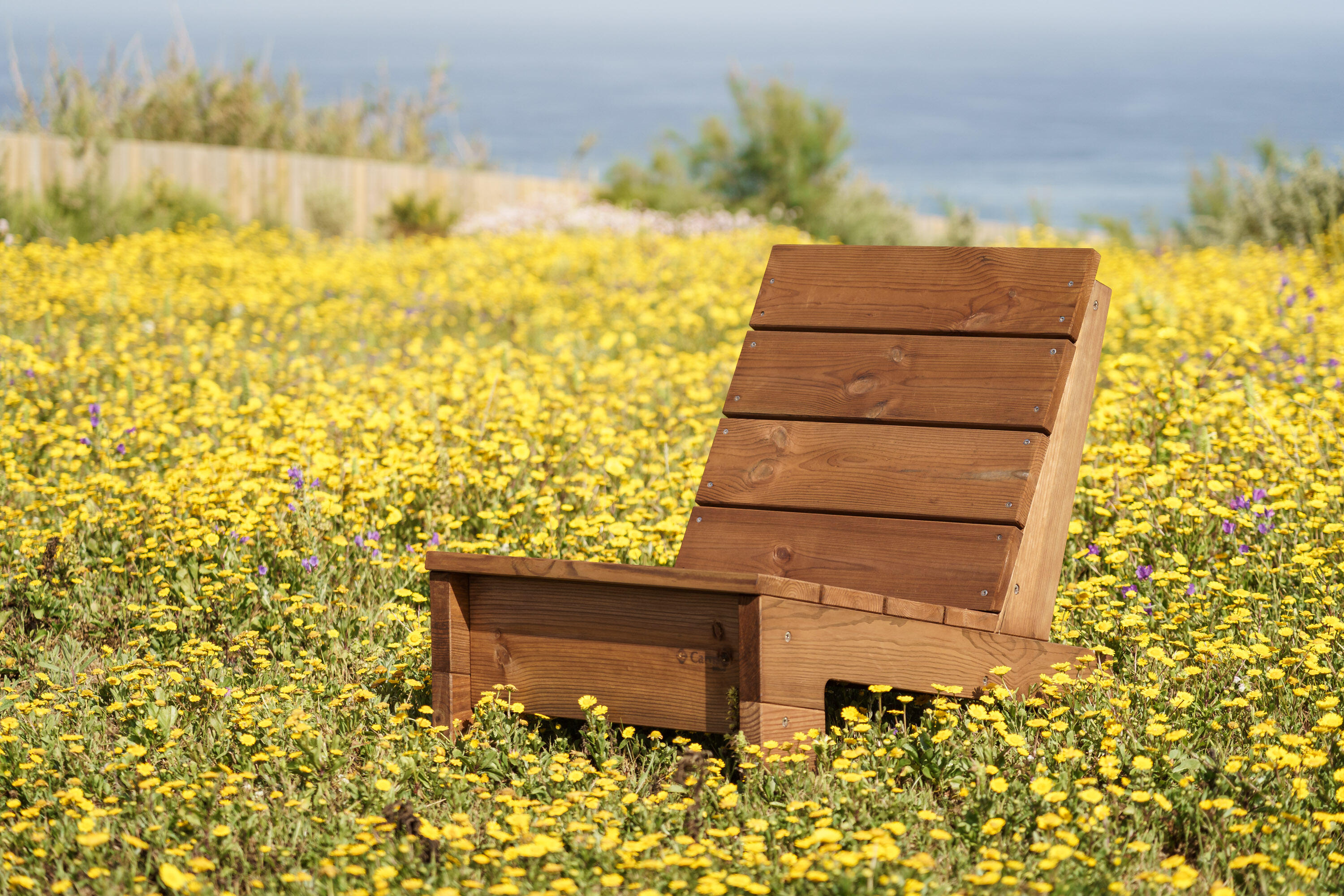 Silla de madera sunset marrón