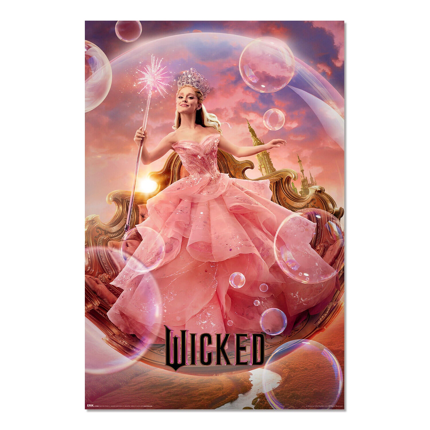 Póster Cine rectangular de 61 x 91.5 cm. Papel Wicked Glinda multicolor - 2