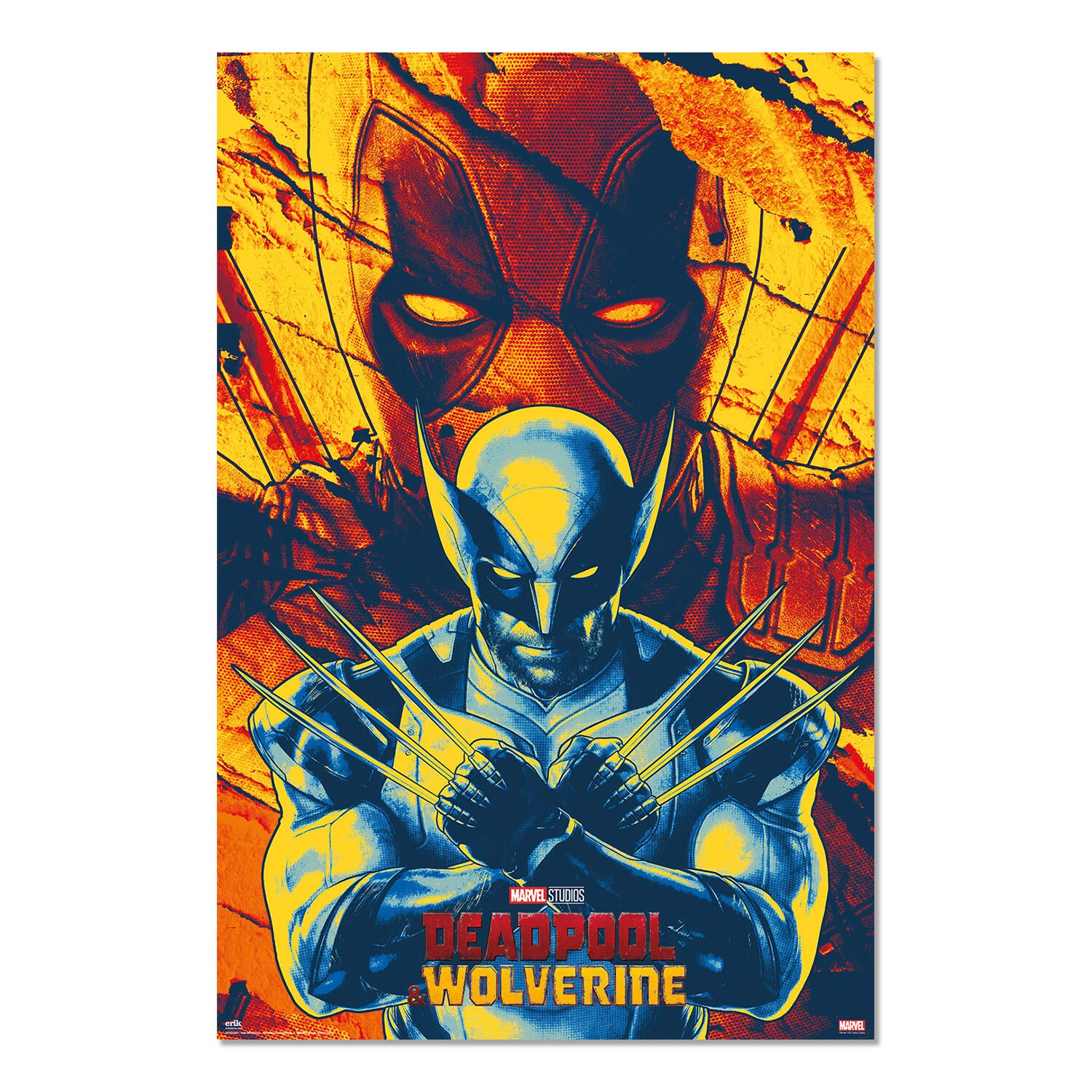 Póster Cine rectangular de 61 x 91.5 cm. Papel Marvel Deadpool Y ...