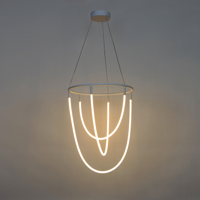 Lampa wisząca Anelo biała neon LED Inspire