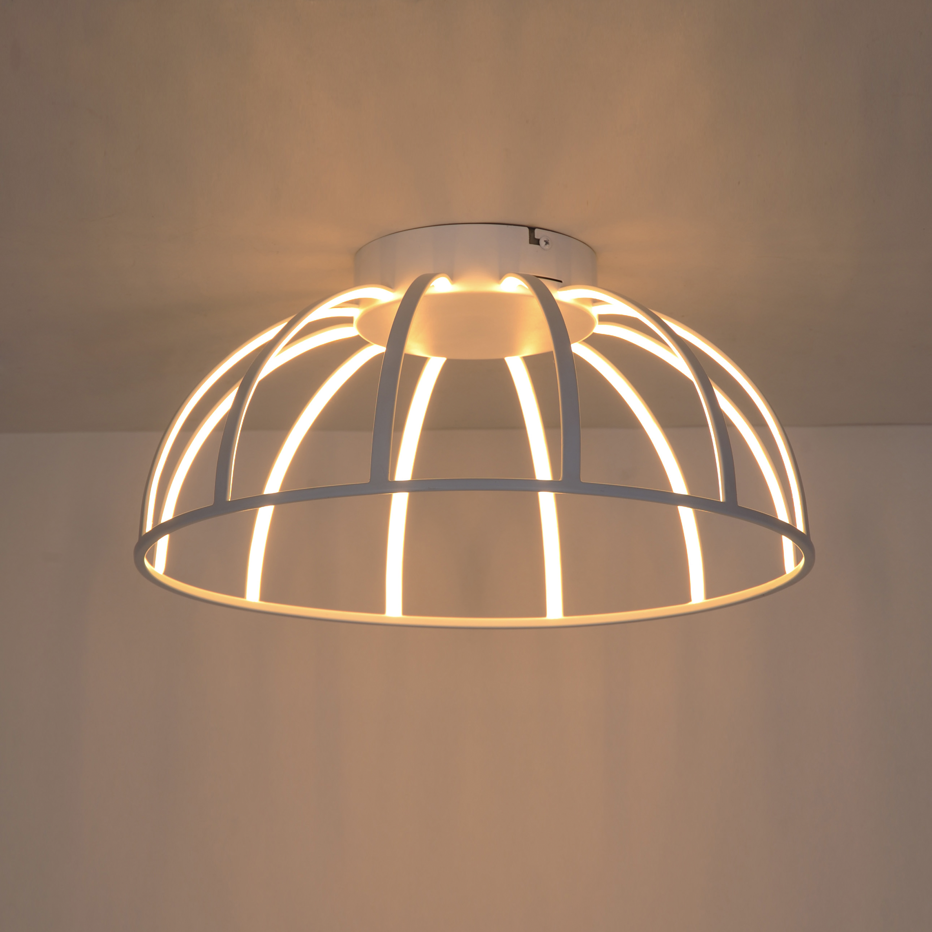 Plafonnier LED Nilda, acier blanc, variation de lumière, D.38cm - 8
