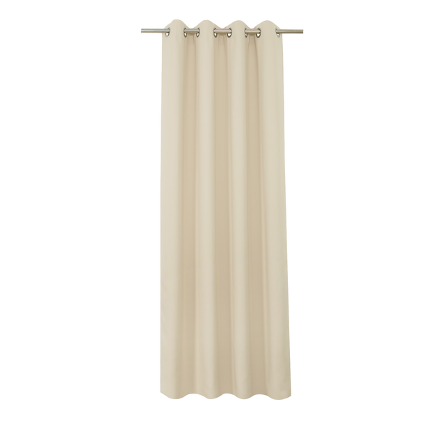 Tenda Arel beige, oscurante con filo nero, occhiello 140x280 cm INSPIRE