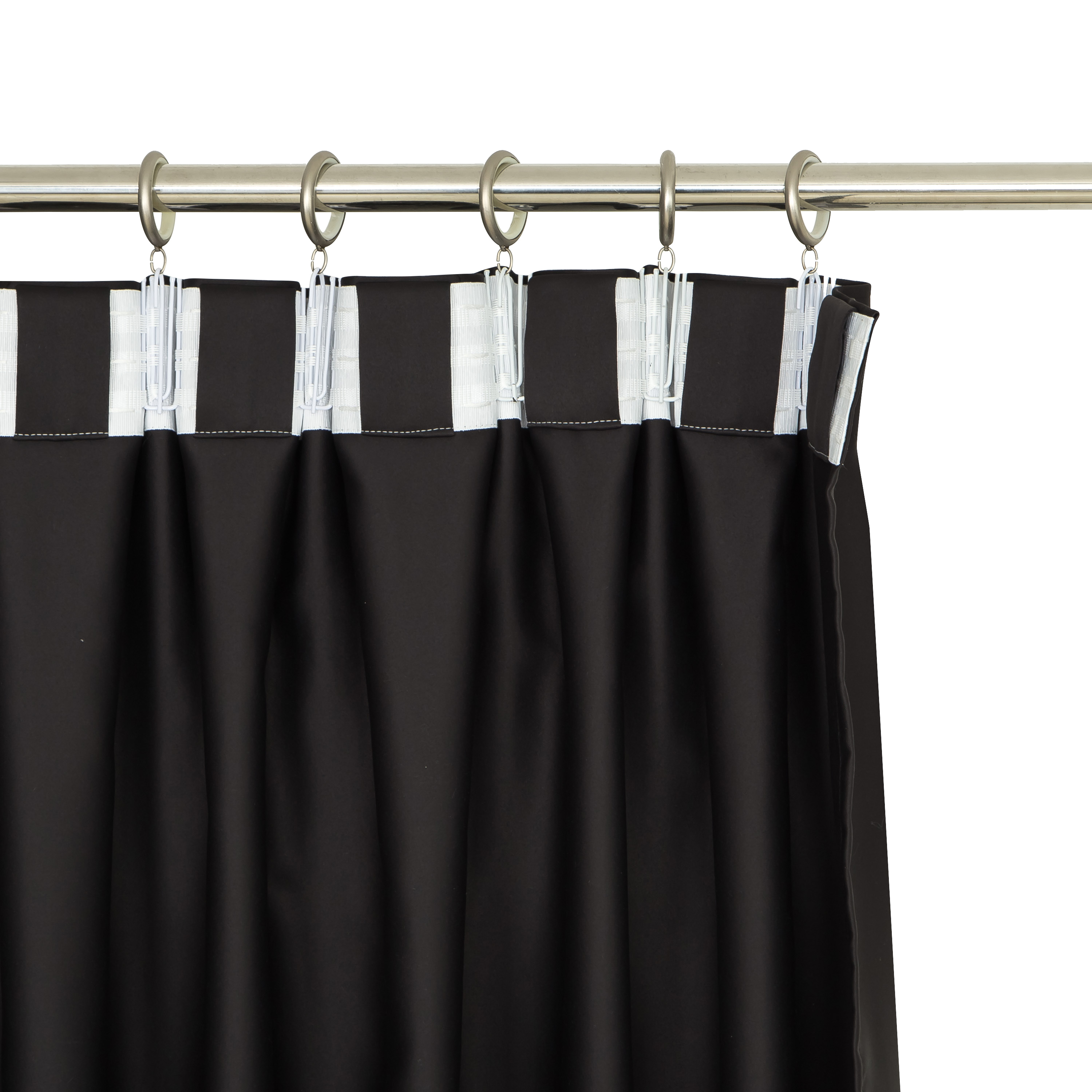 Cortinado fita e/ou presilha Arel 200x280cm preto Inspire - 14