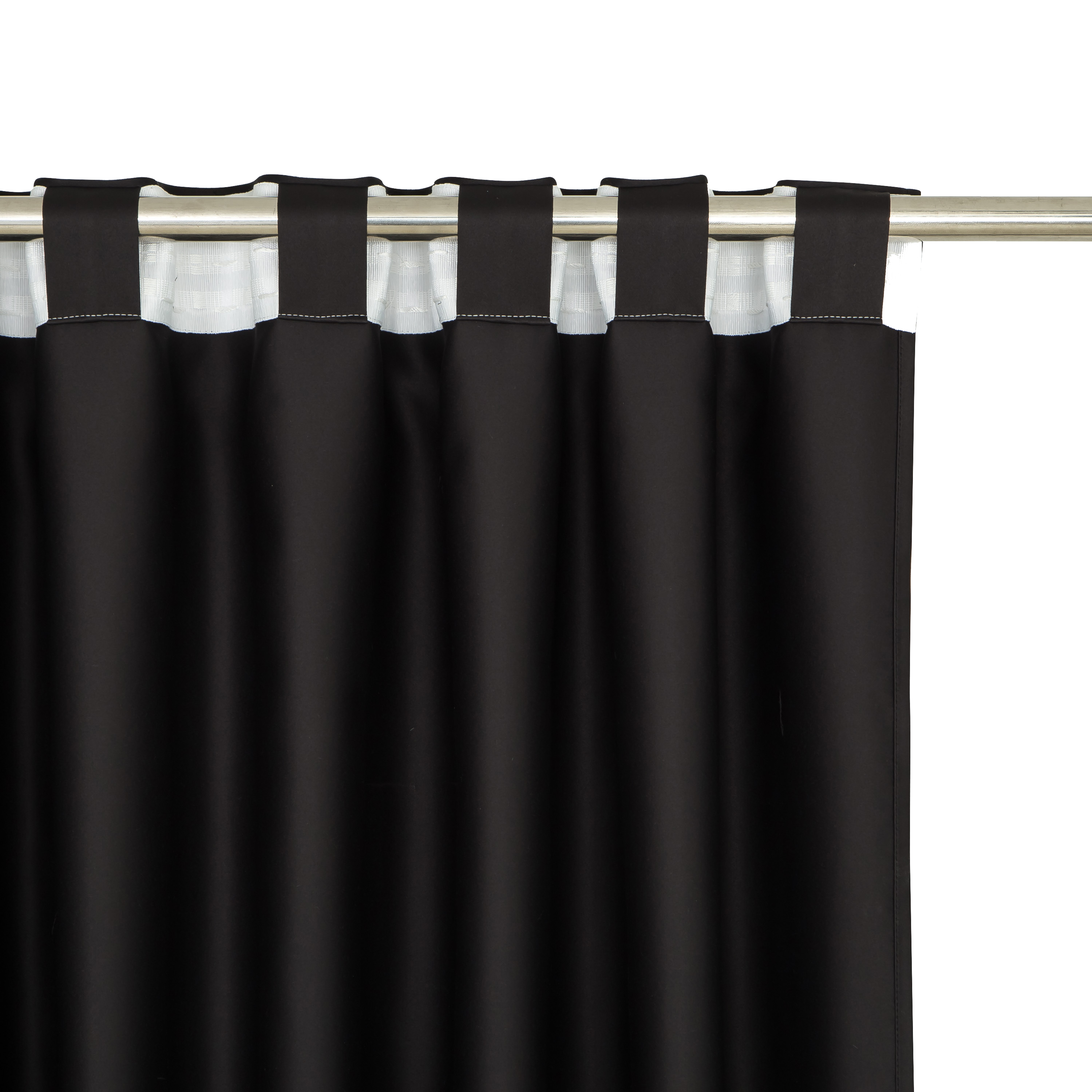 Cortinado fita e/ou presilha Arel 200x280cm preto Inspire - 6