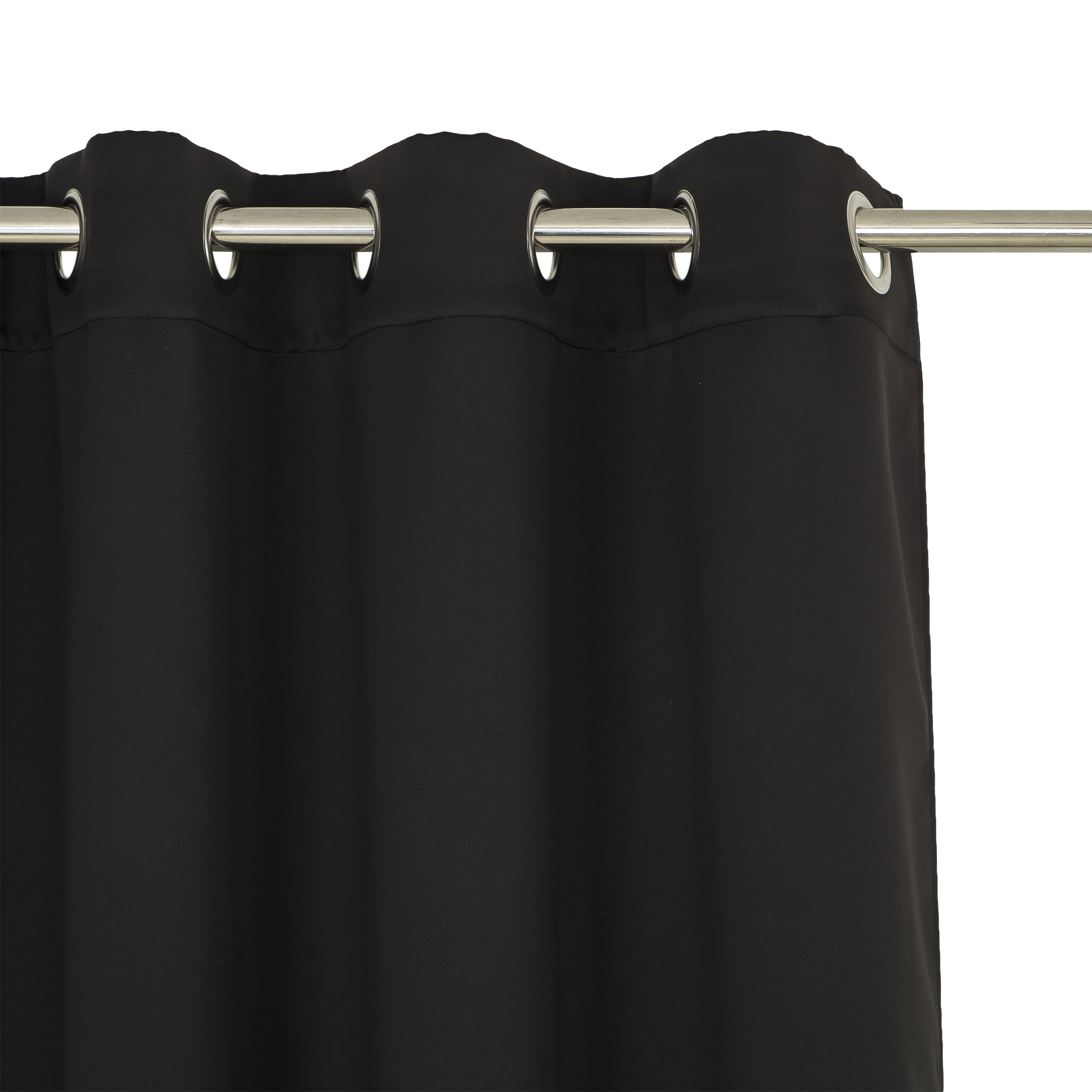 Cortinado ilhós Arel 140x280cm preto Inspire - 5