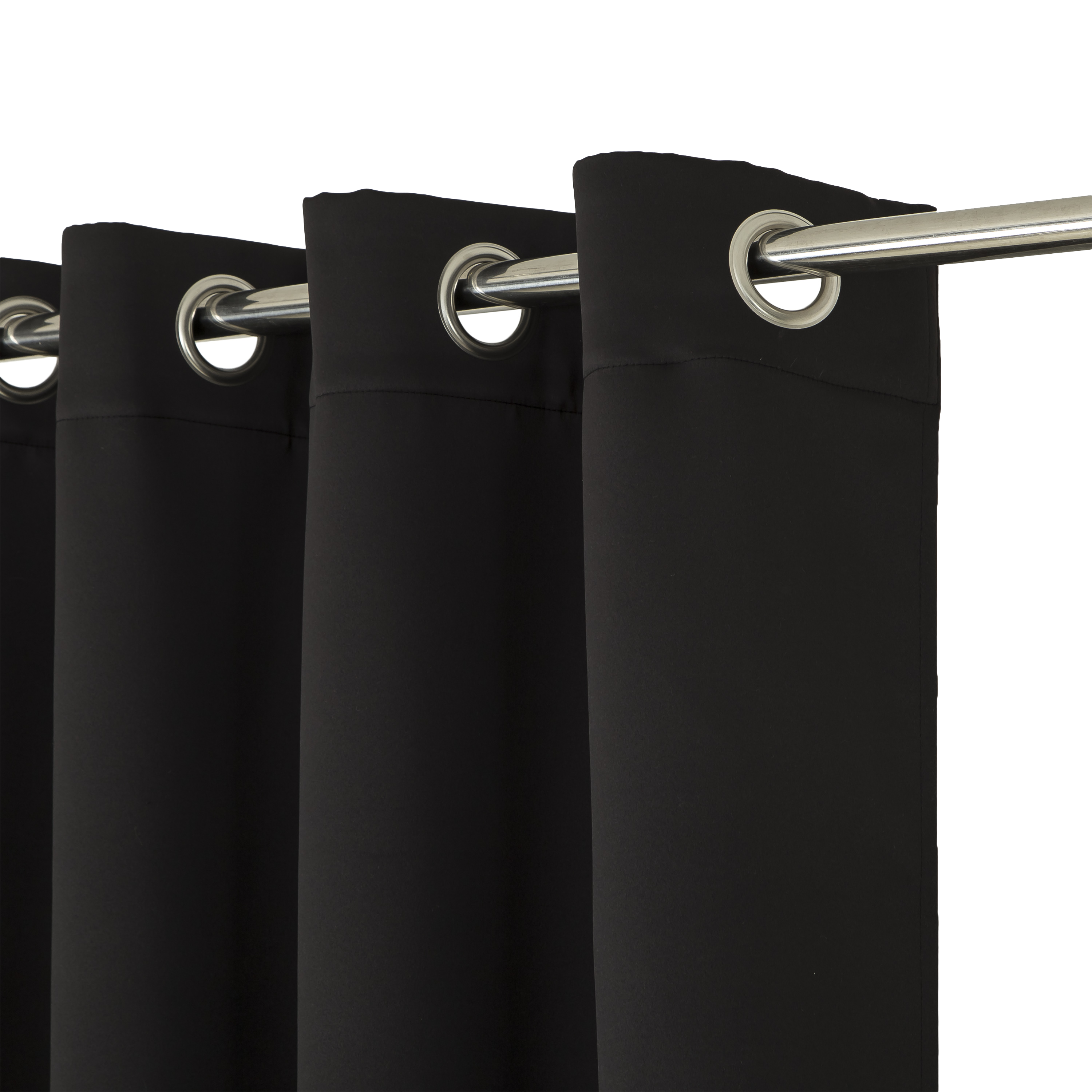 Cortinado ilhós Arel 140x280cm preto Inspire - 4