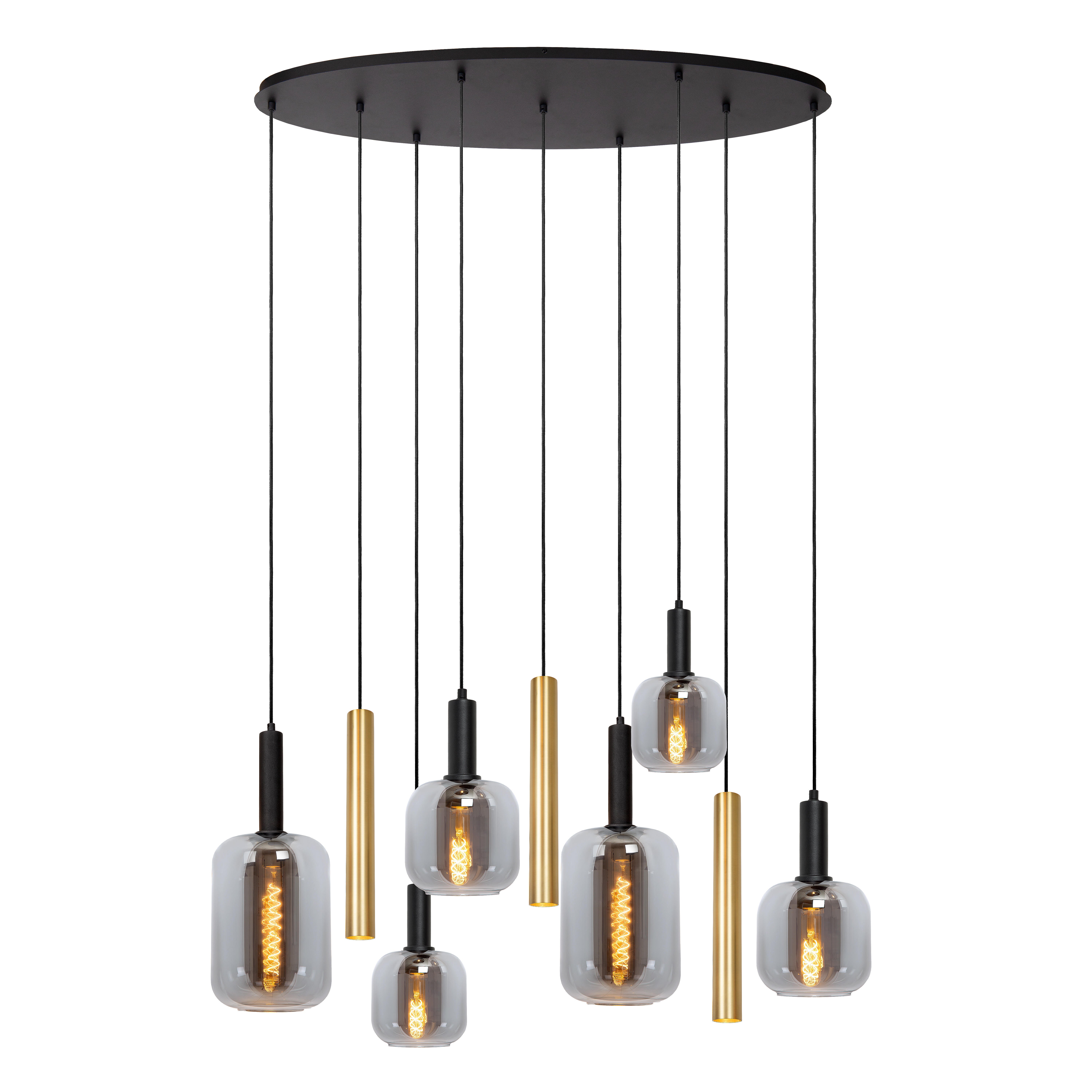 Suspension Joanet verre, fumée, Diam.115 cm, E27 - 3