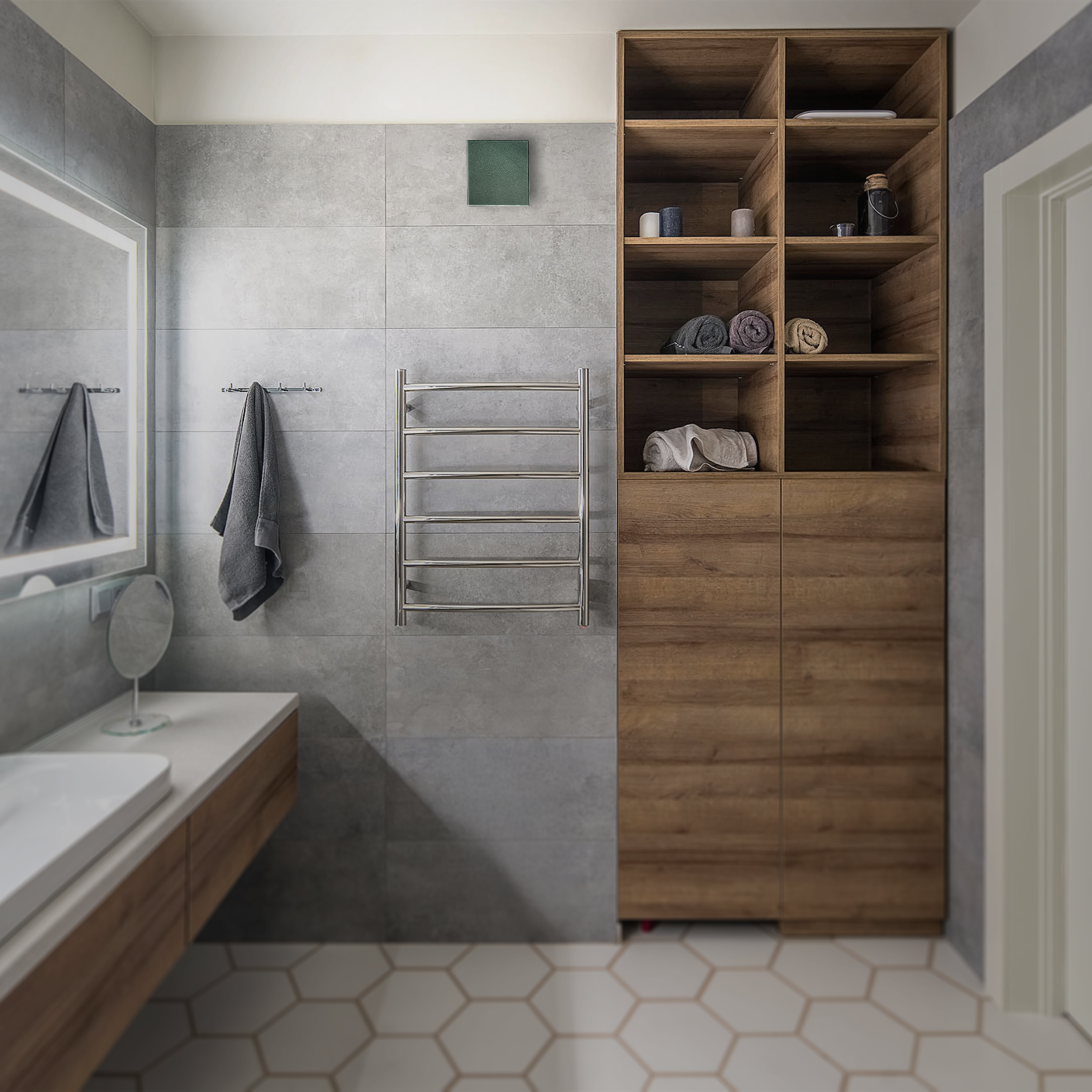 Front do kratki wentylacyjnej TRAX 100 mm zielony szkło EQUATION - 2