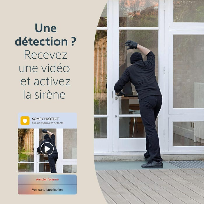Réaction instantanée avec la caméra Somfy Outdoor 2 