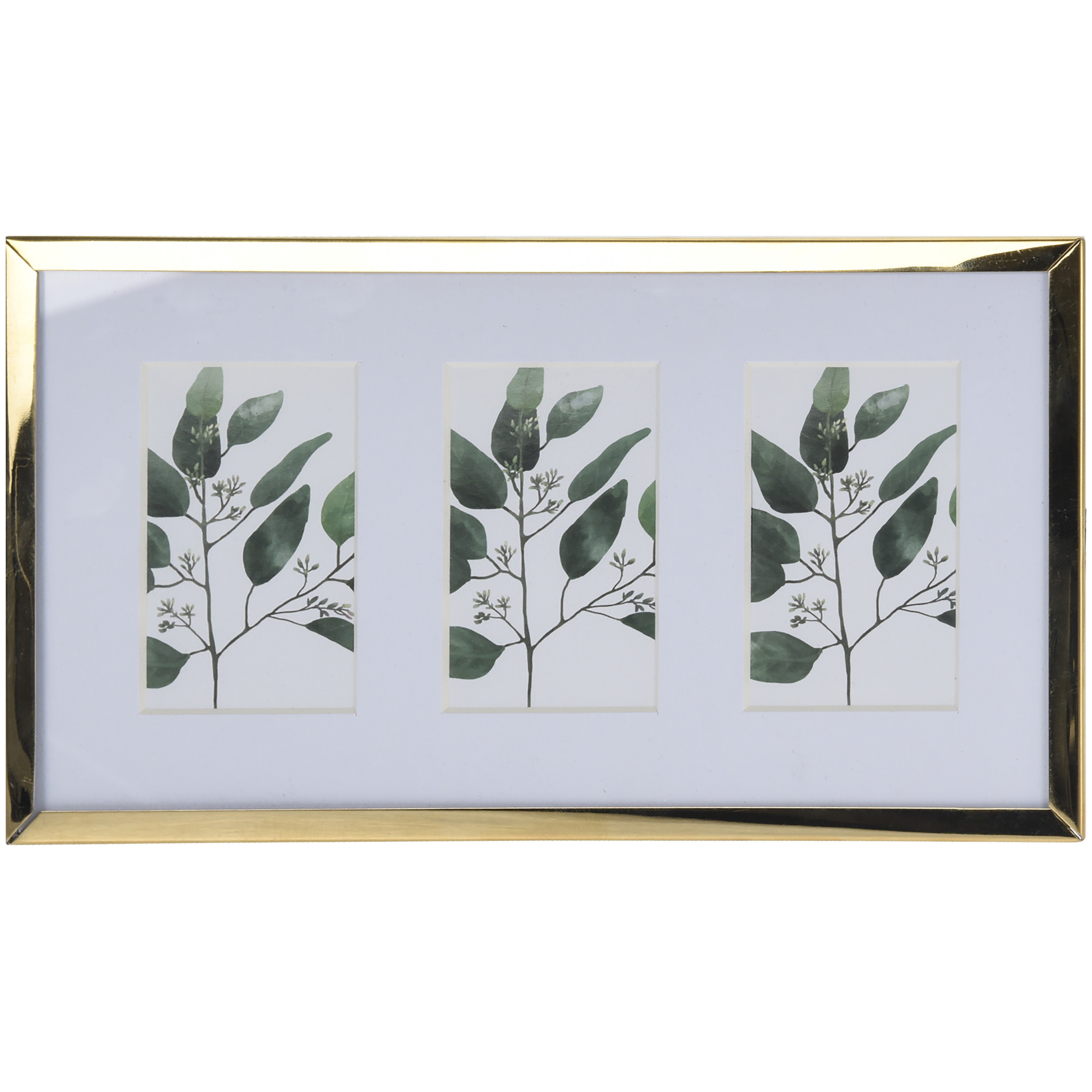 Multiramka na 3 zdjęcia 22 x 12 cm złota