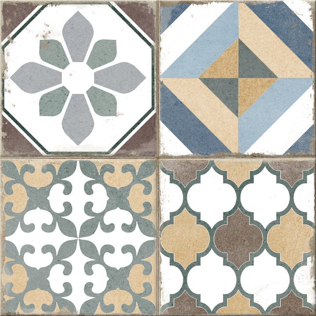 Gres Valenca Gpt1163 Patchwork Multicolour 42X42 Cersanit