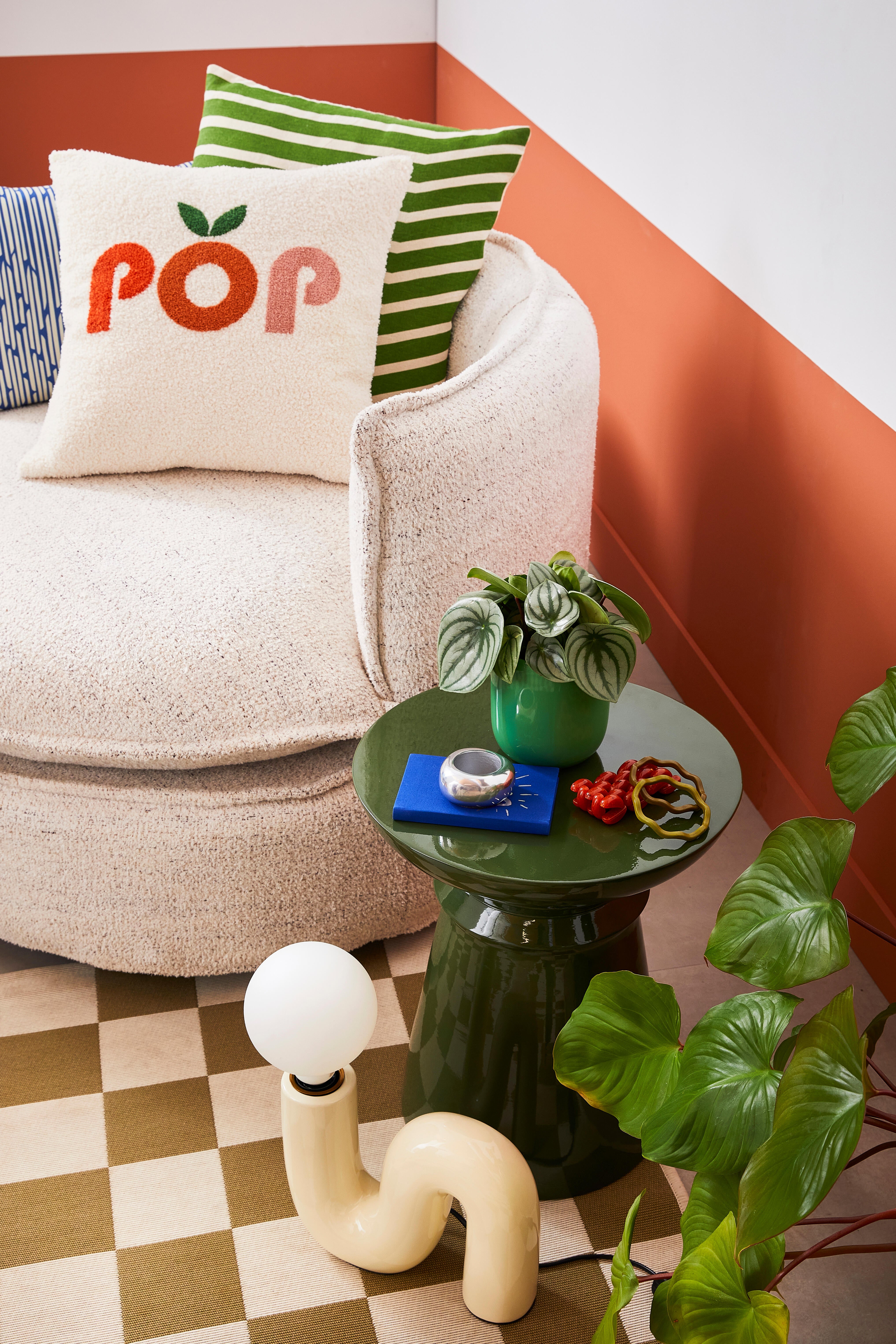 Table d'appoint Totem, vert L.44 x H.50 cm - 7